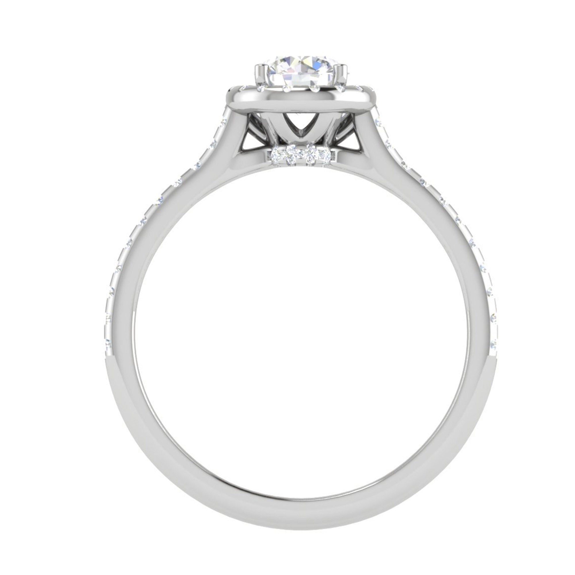 Classic Round Diamond Halo Ring