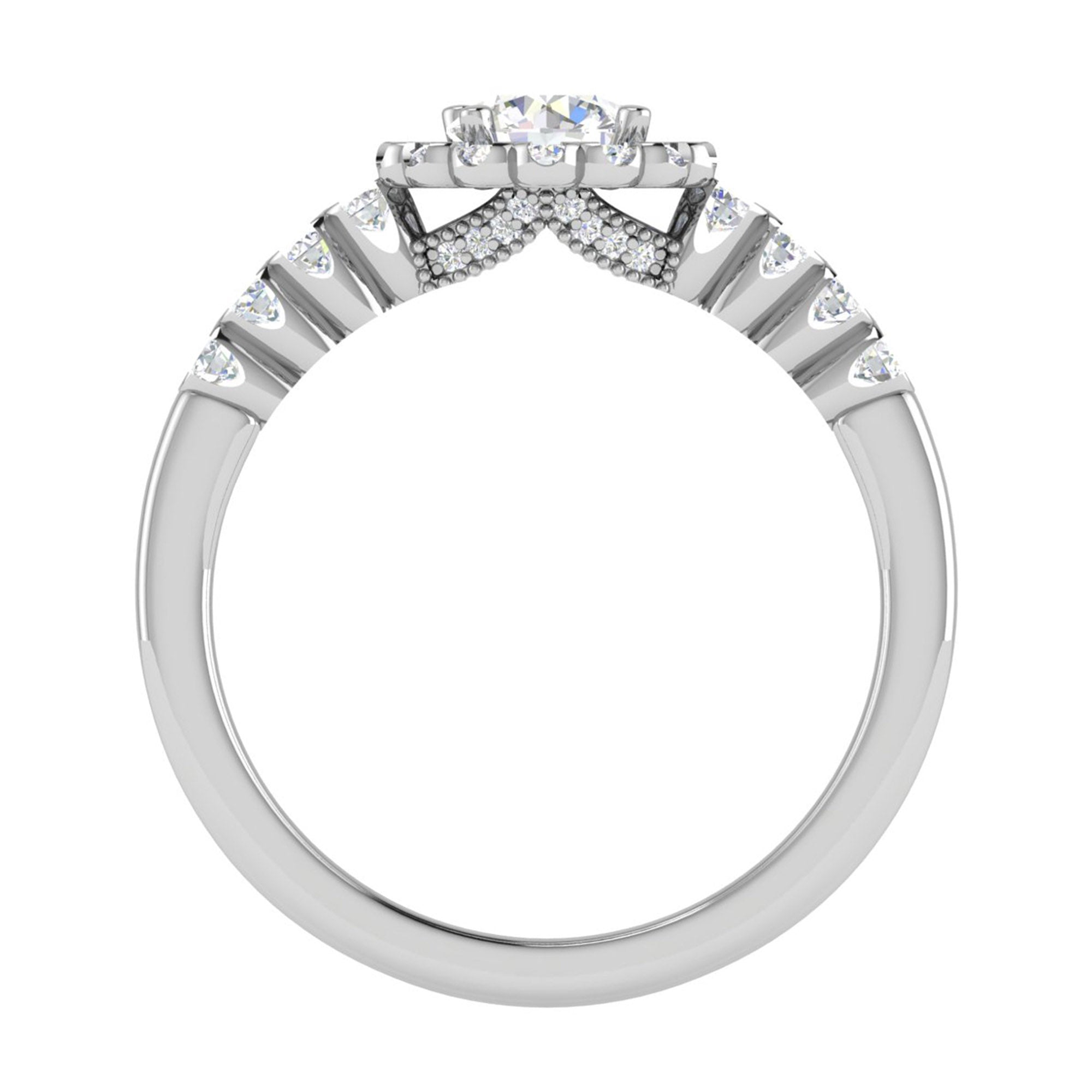 American Diamond Halo Promise Ring