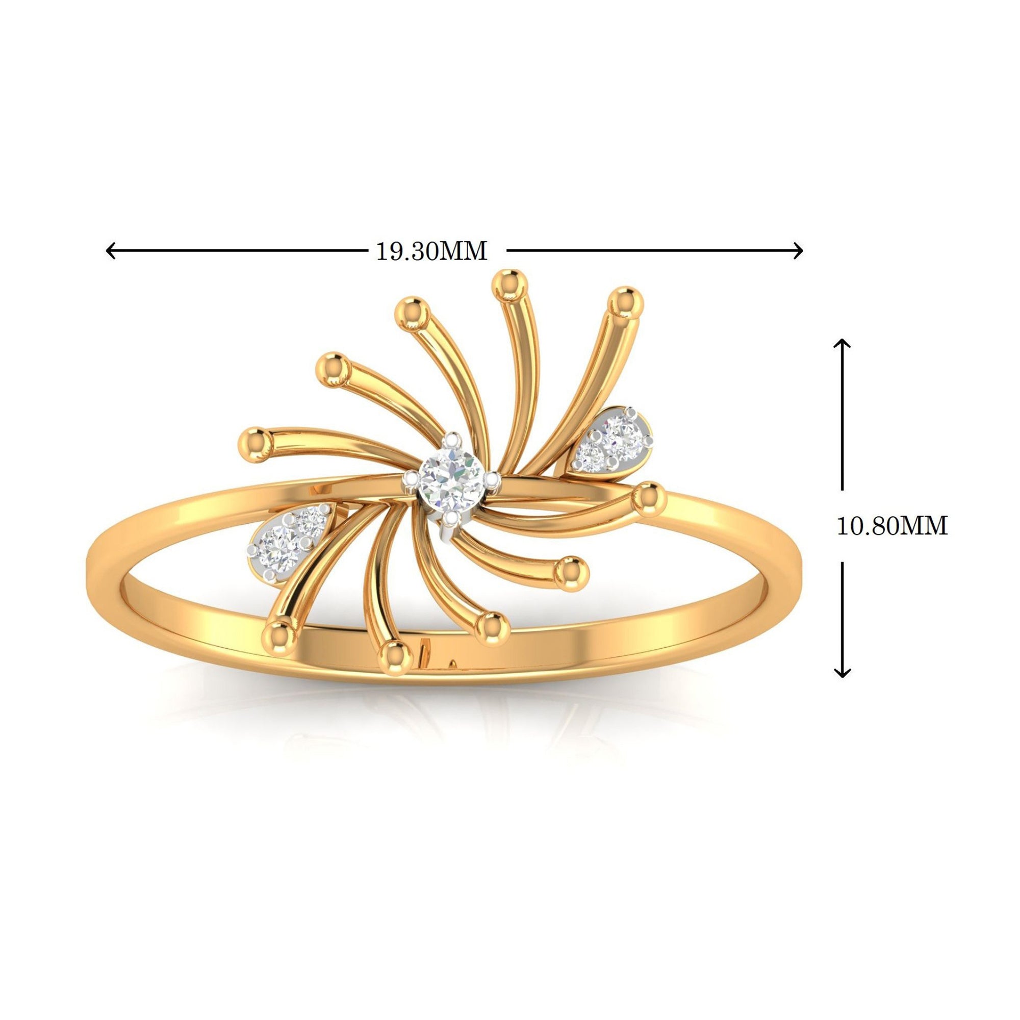 Stylish Burst Design Ring