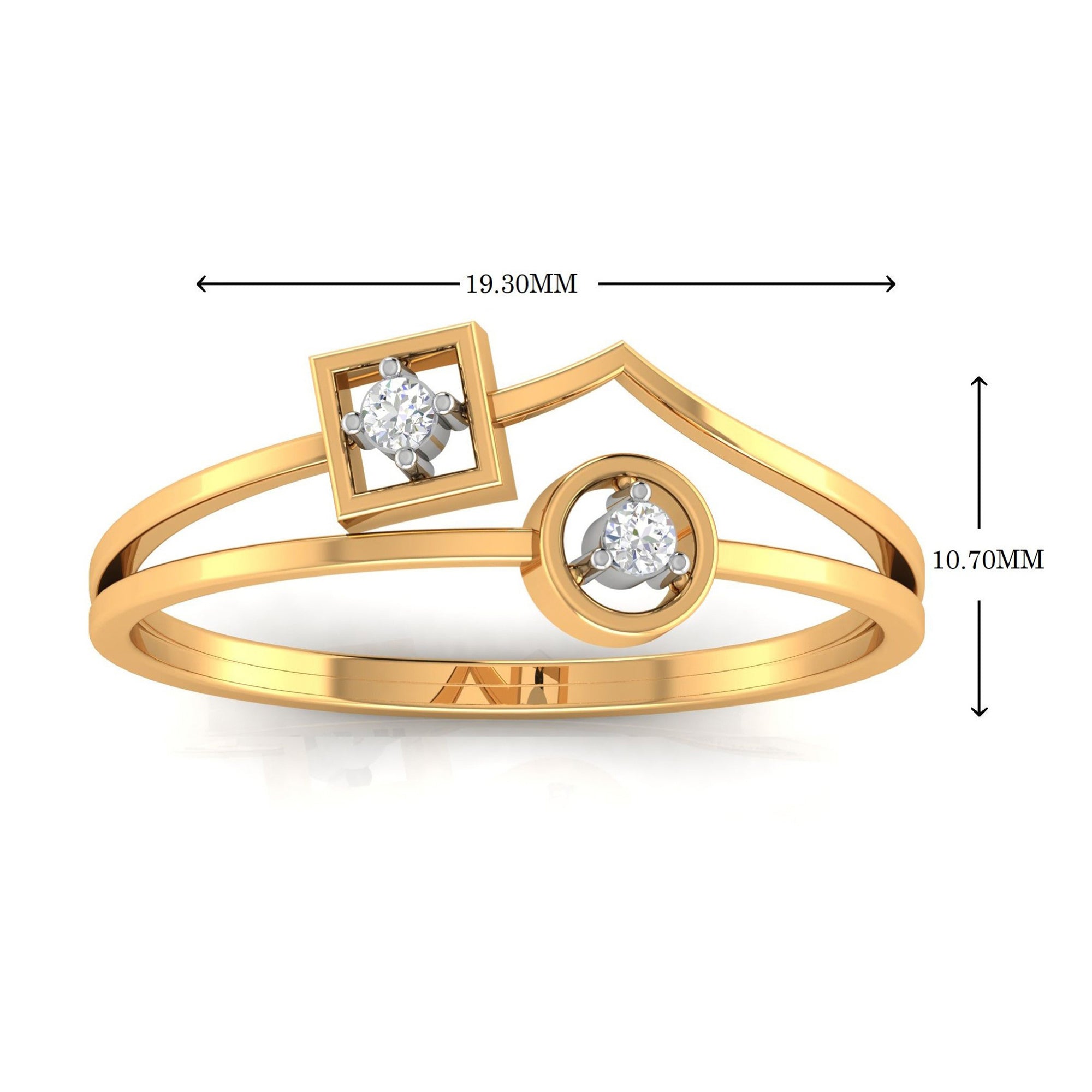 Modern Dual Stone Ring