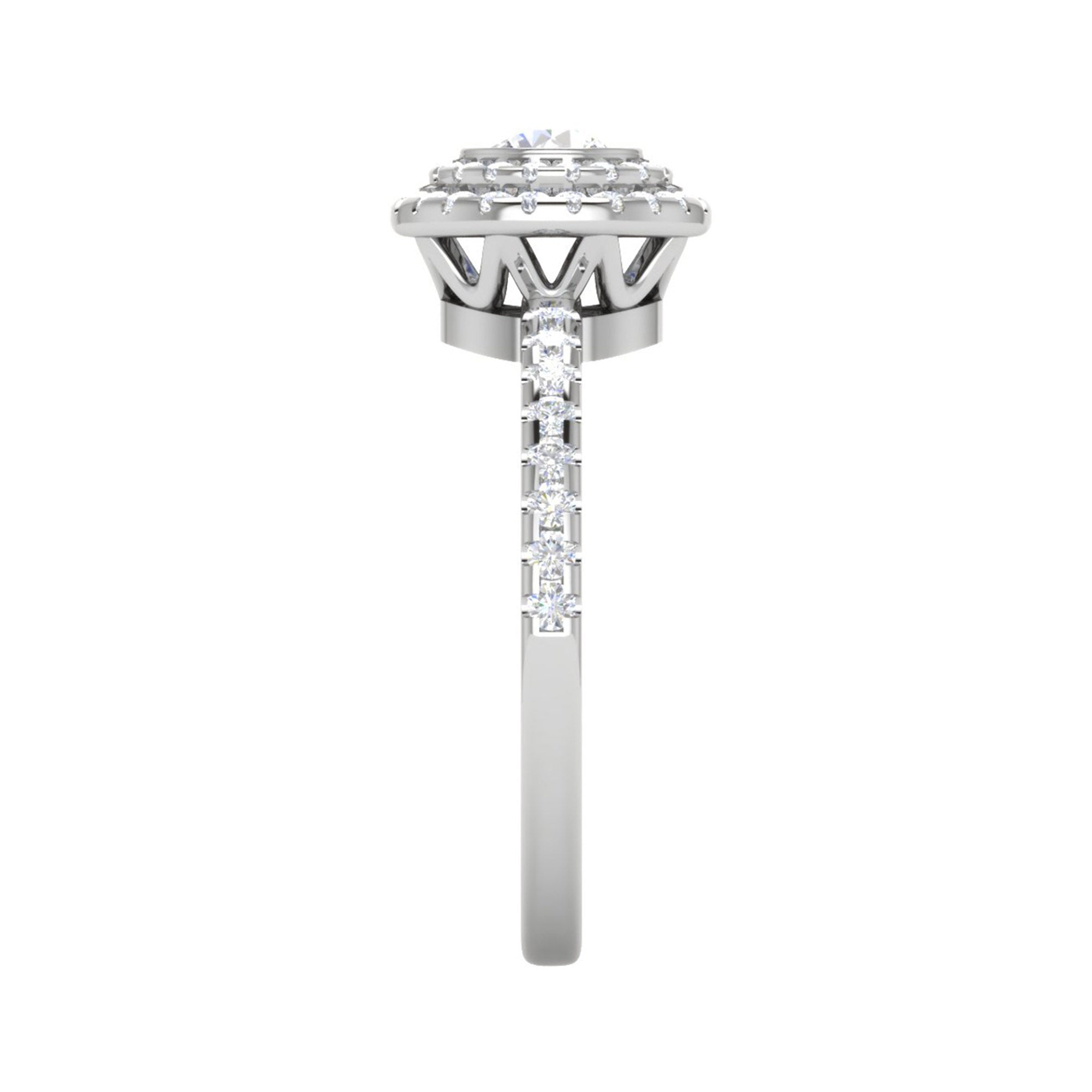 Round Cut Halo Wedding Ring