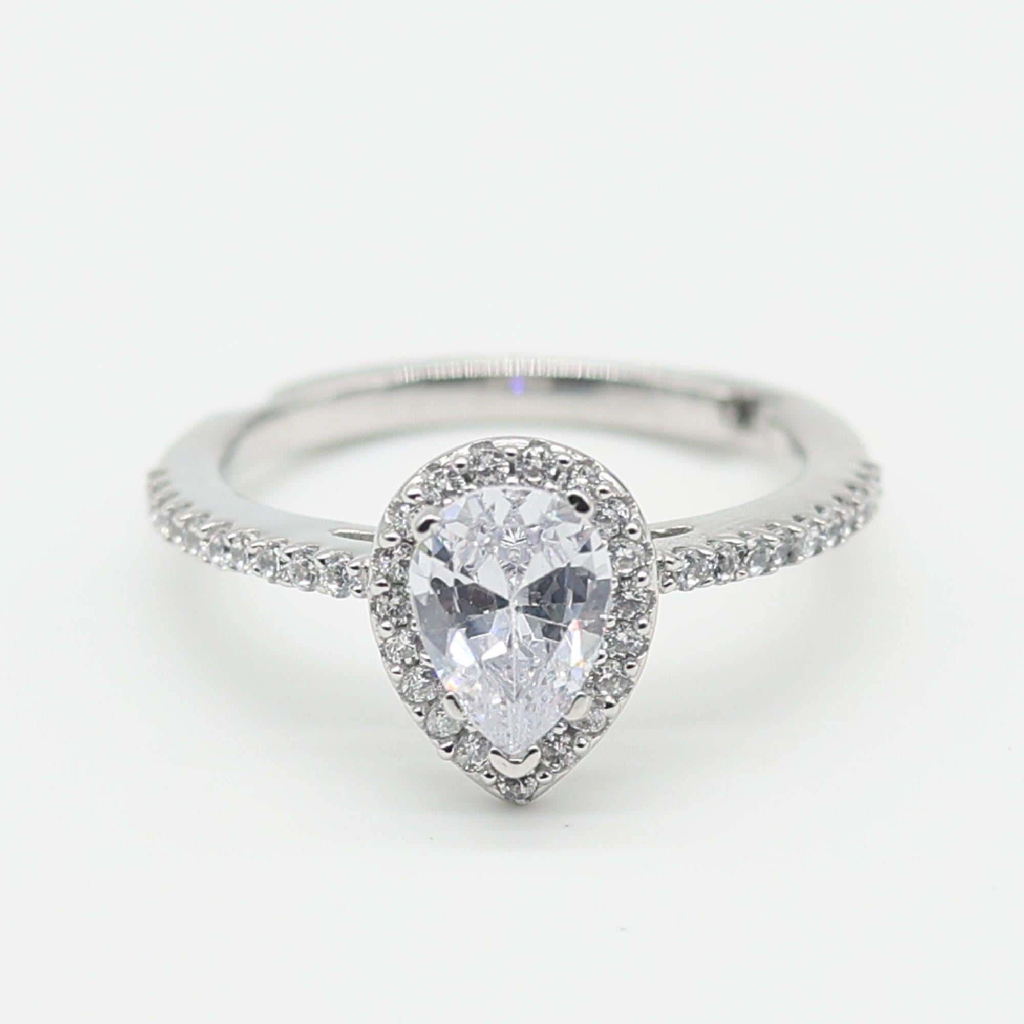 Timeless Pear Shaped Halo Ring