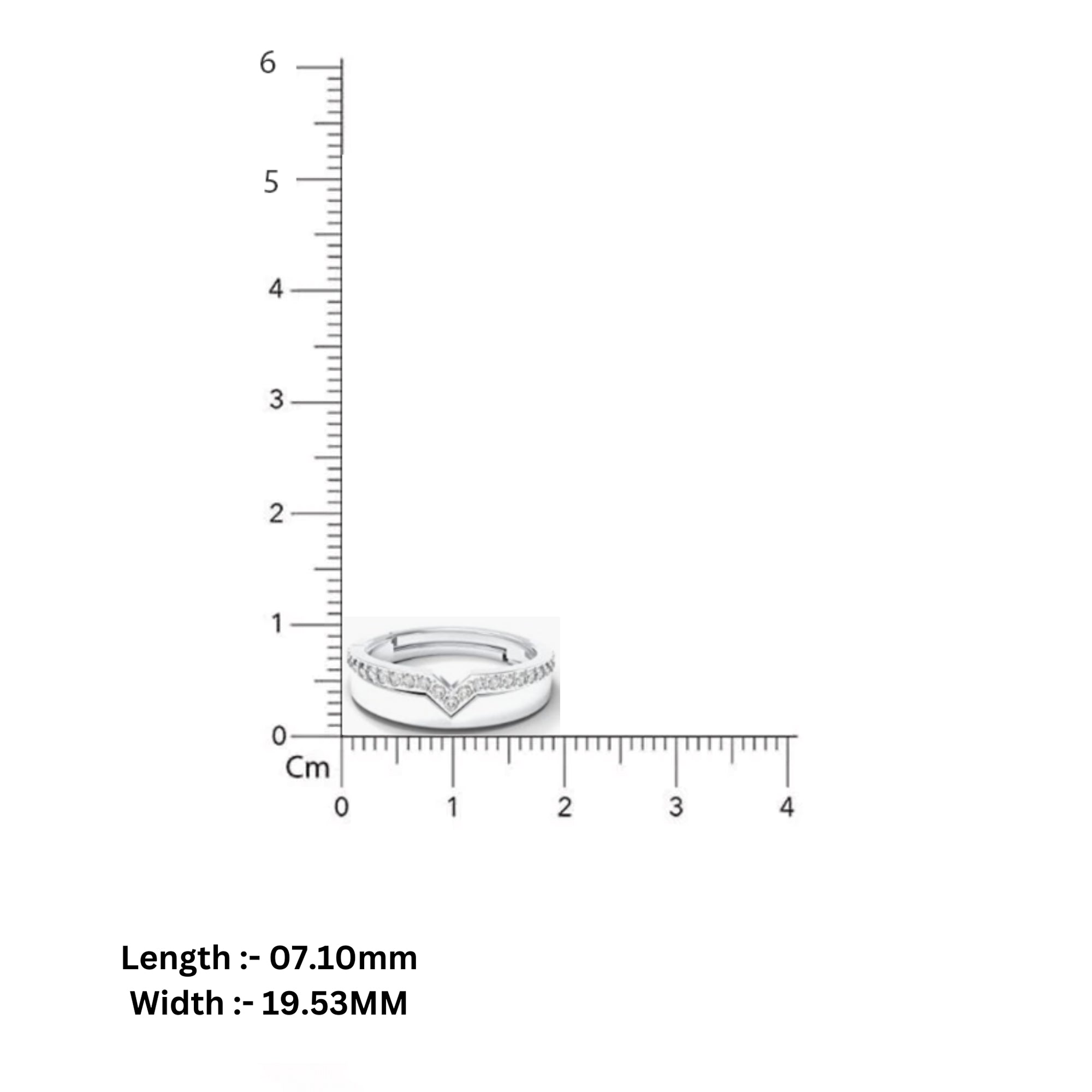 V Shaped Couple Band Ring