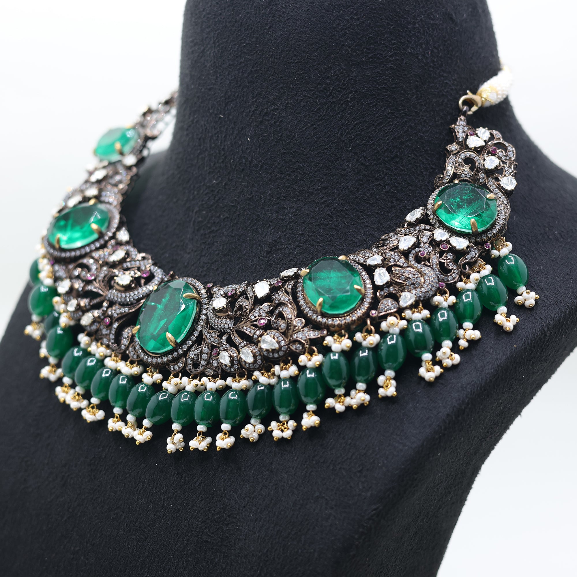 Antique Plated Vintage Kundan Necklace