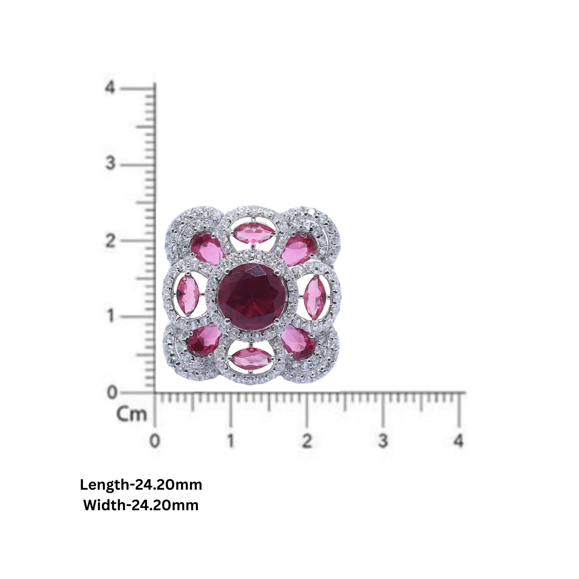 Imperial Ruby Flower Ring