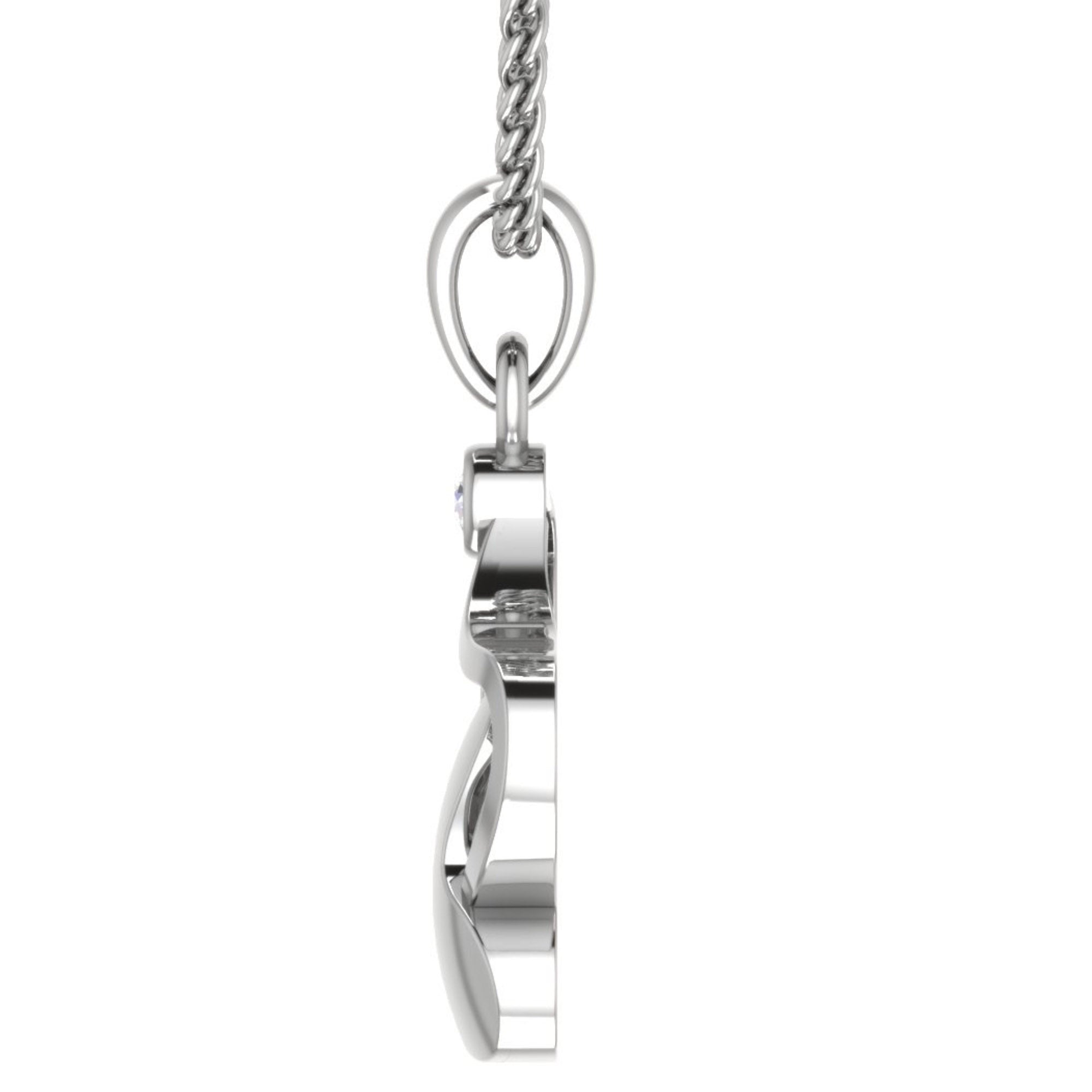 Sterling Silver Stylish Heart Pendant