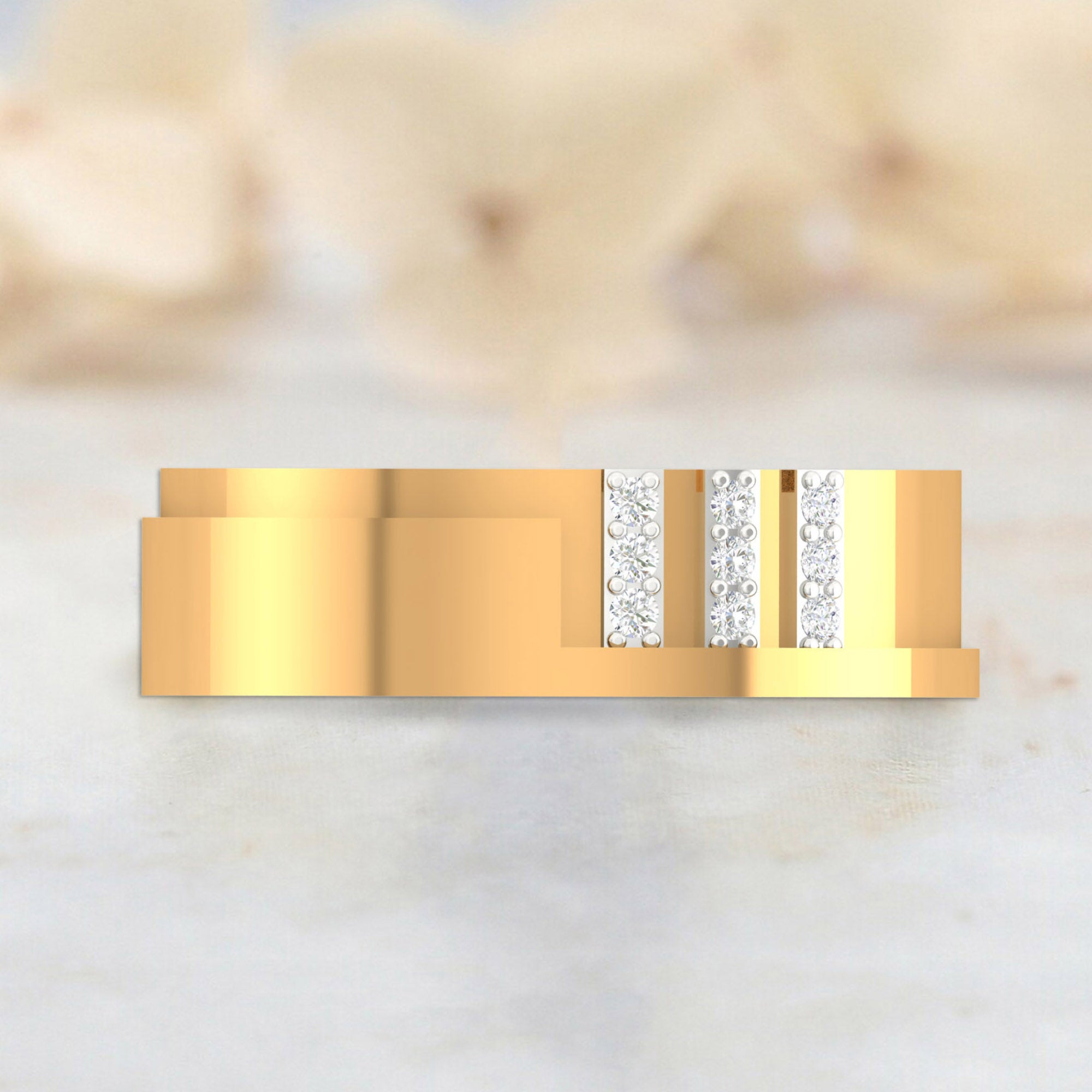 Gold Plated Couple Silver Rings