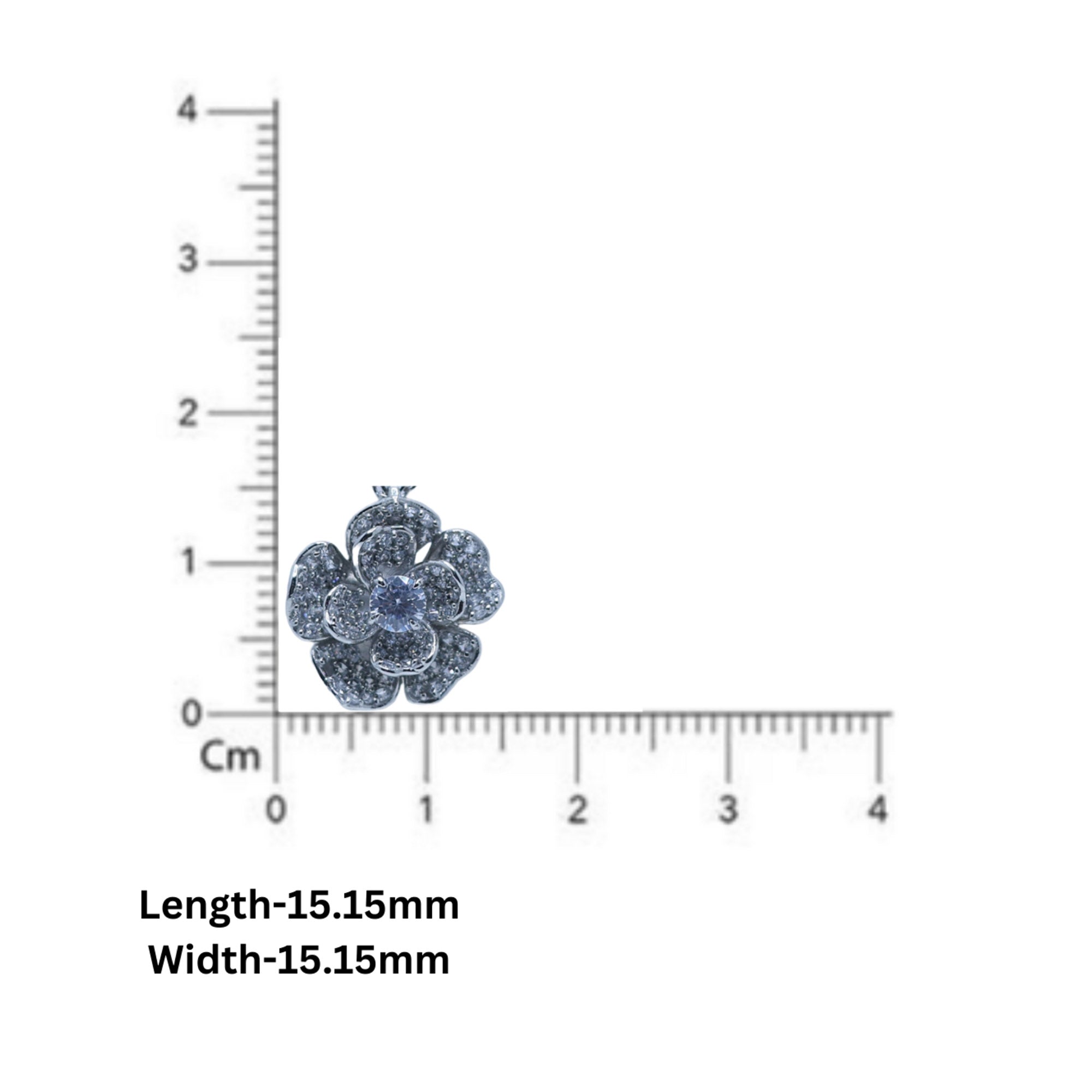 Dainty Silver Flower Pendant