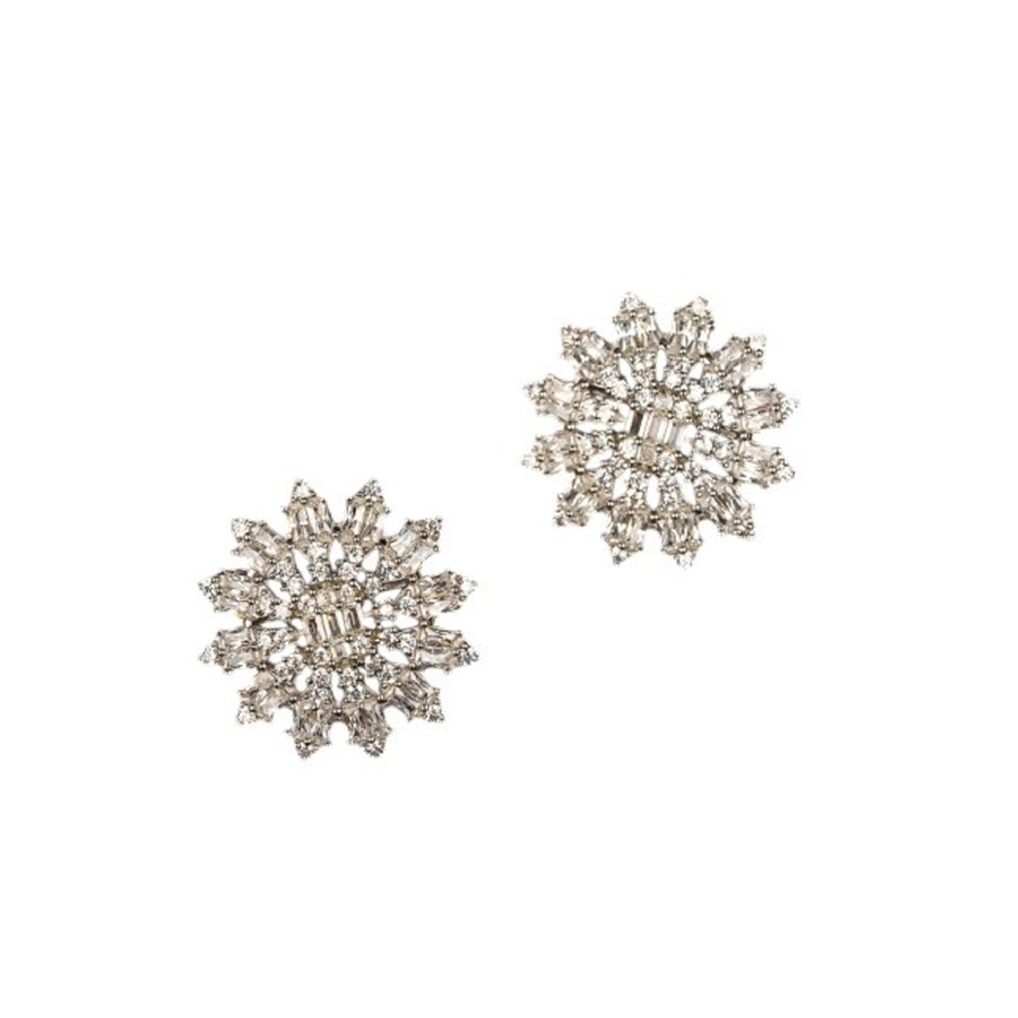 Sparkling Sunburst Stud Earrings