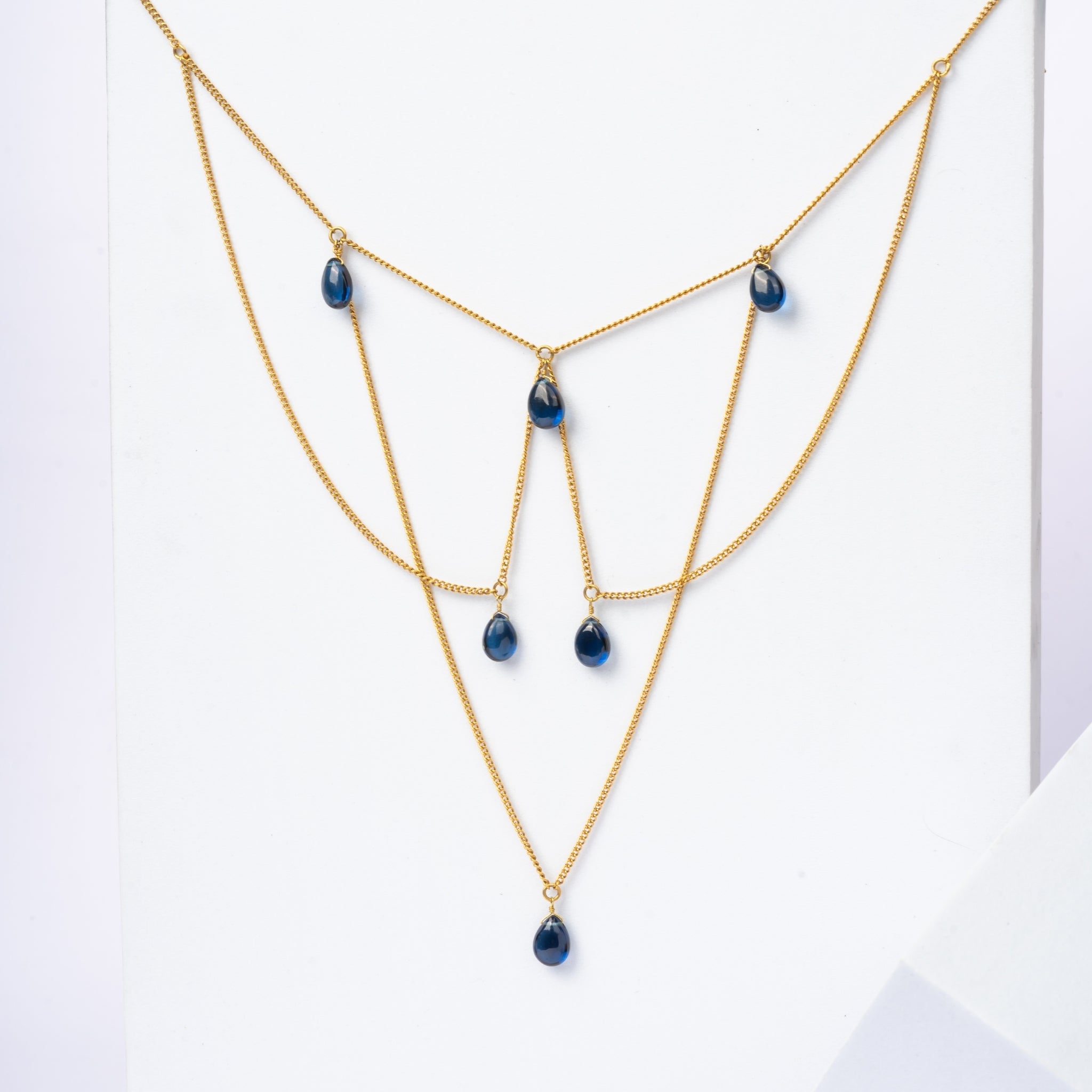 Blue Sapphire Layered Necklace