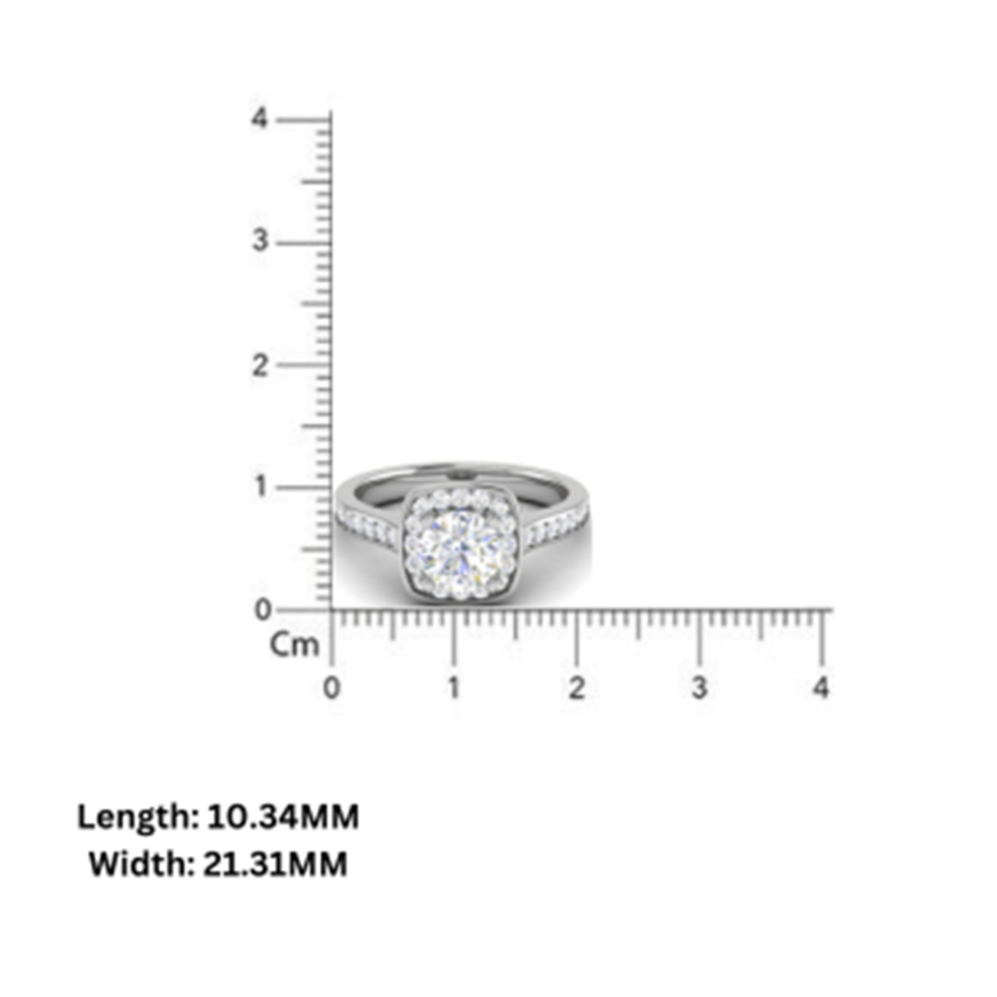 Elegant Cushion Halo Diamond Ring