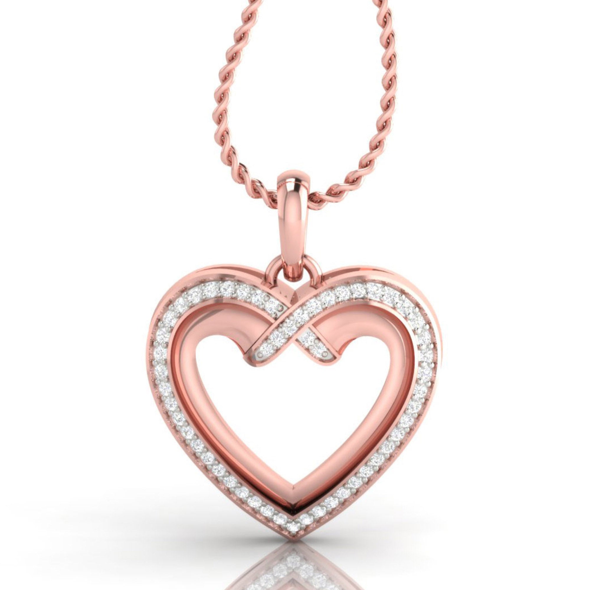 Rose Gold Heart Pendant