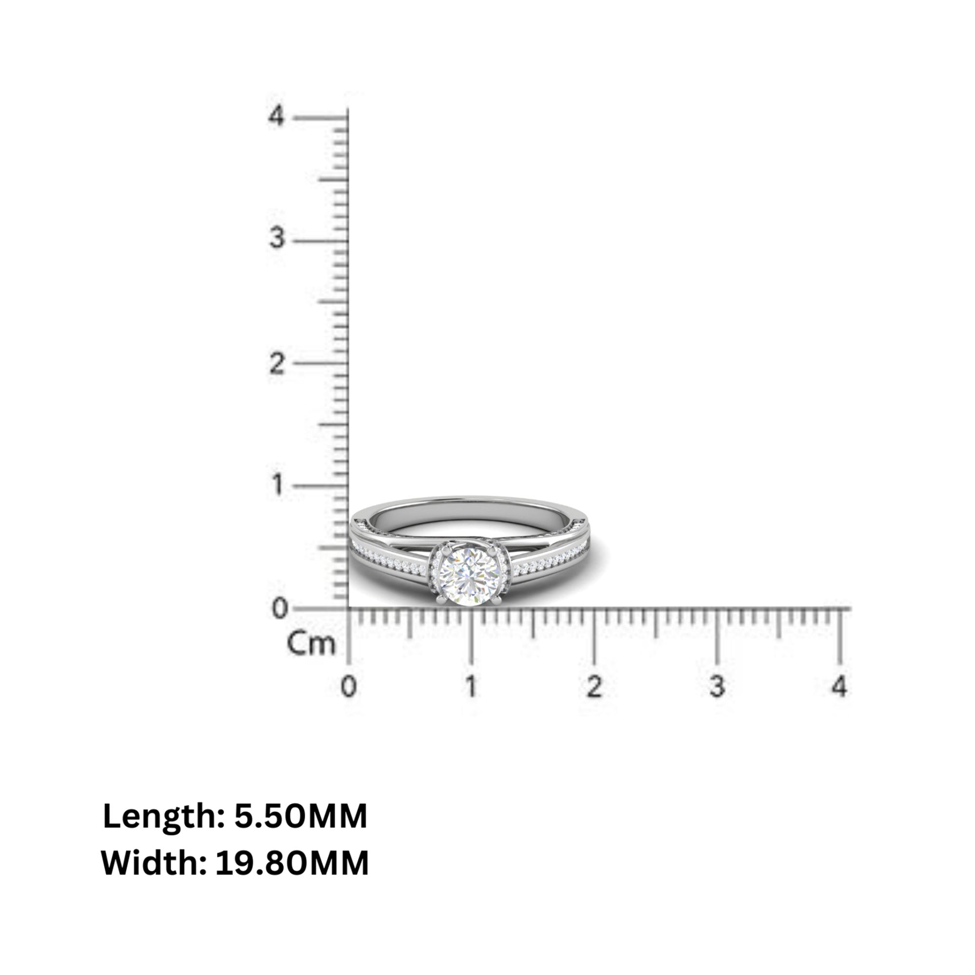 Split Shank Solitaire Diamond Ring