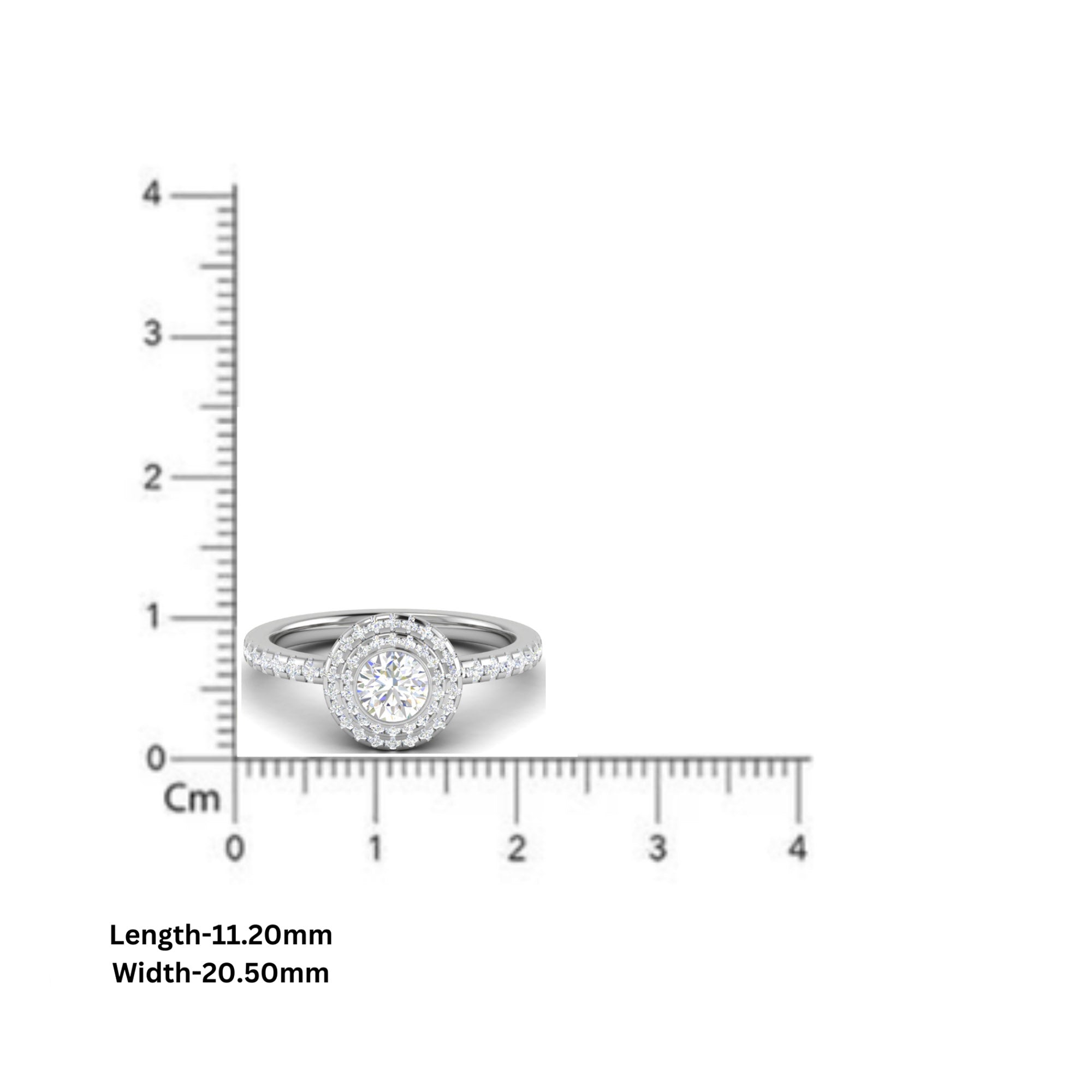 Round Cut Halo Wedding Ring