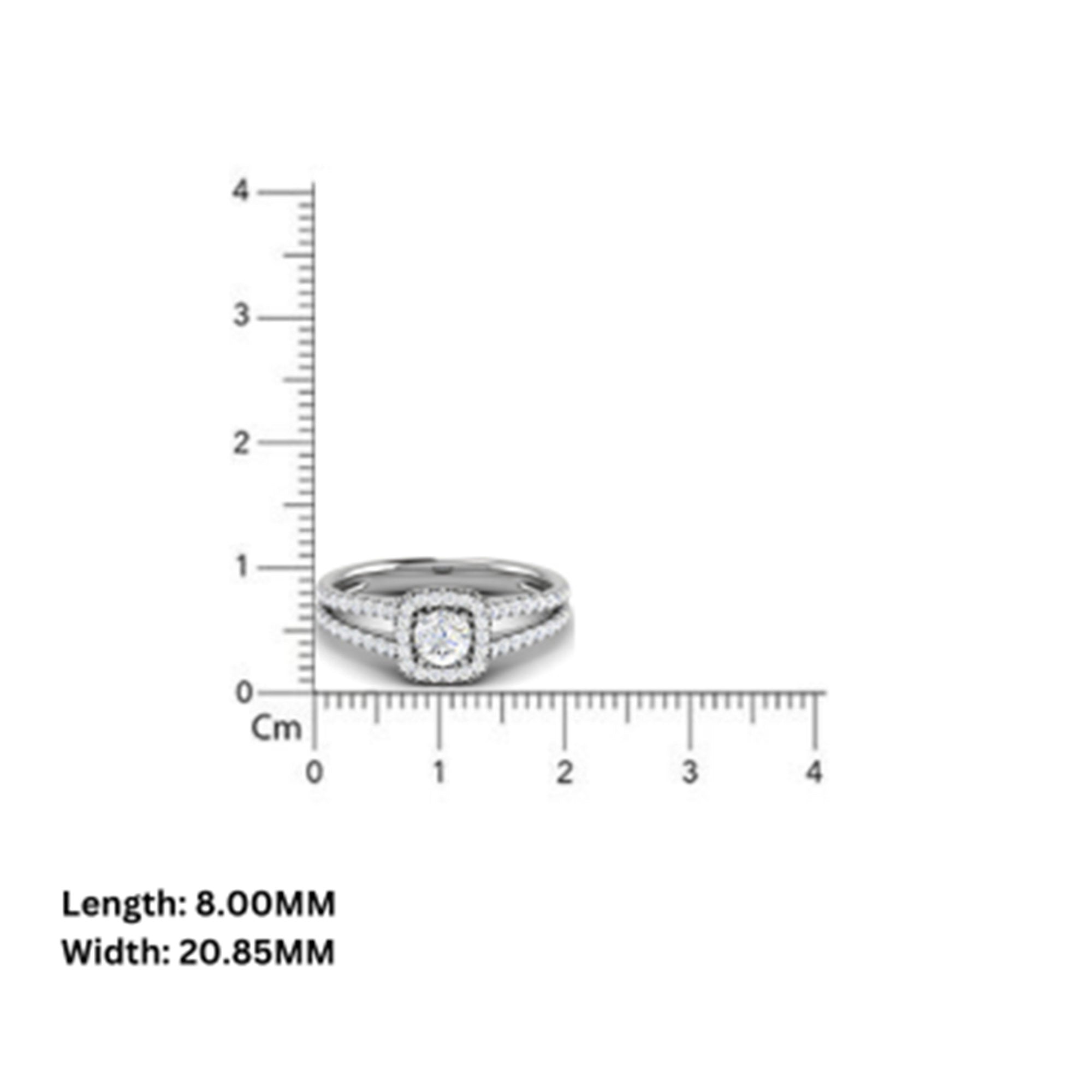 Cushion Halo Split Shank Ring