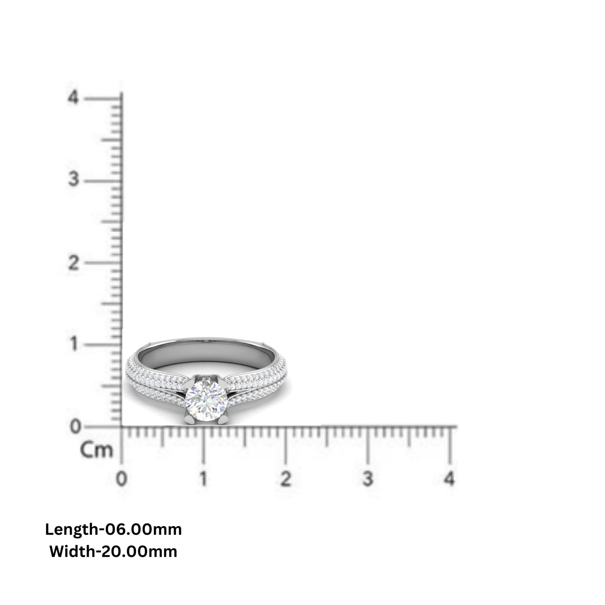 American Diamond Split Shank Ring