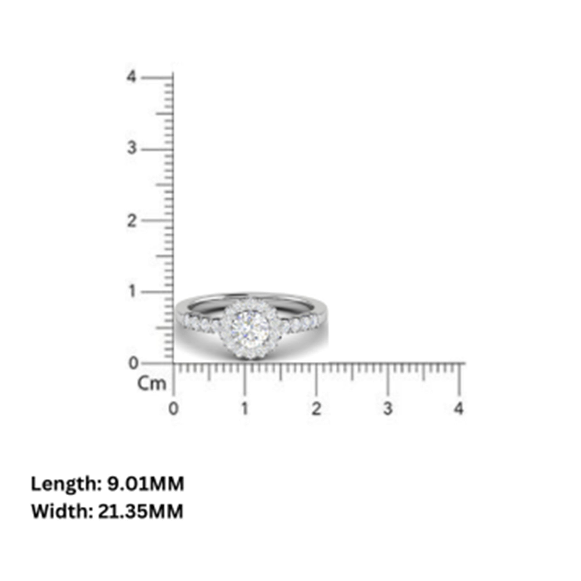 American Diamond Halo Promise Ring