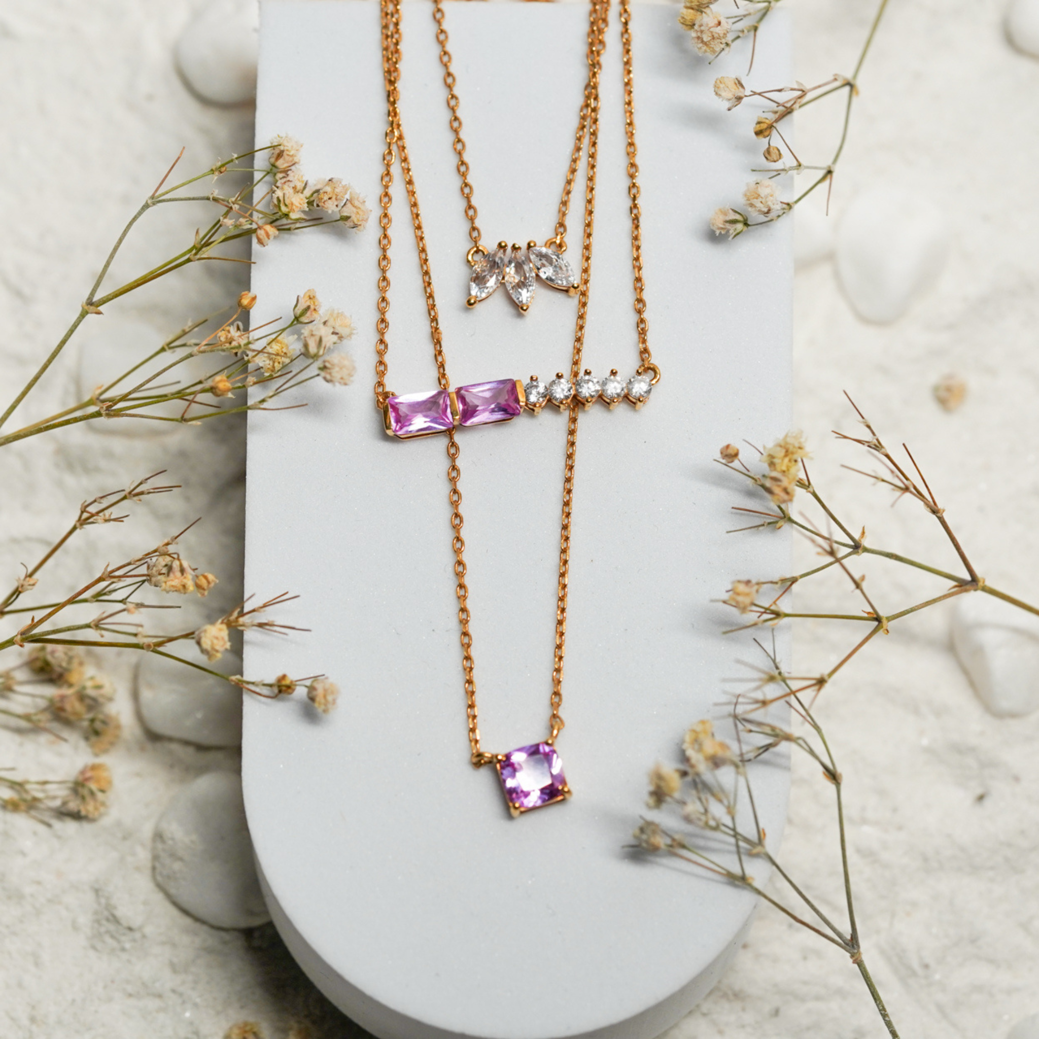 Luxury Pink Sapphire and Diamond Pendant