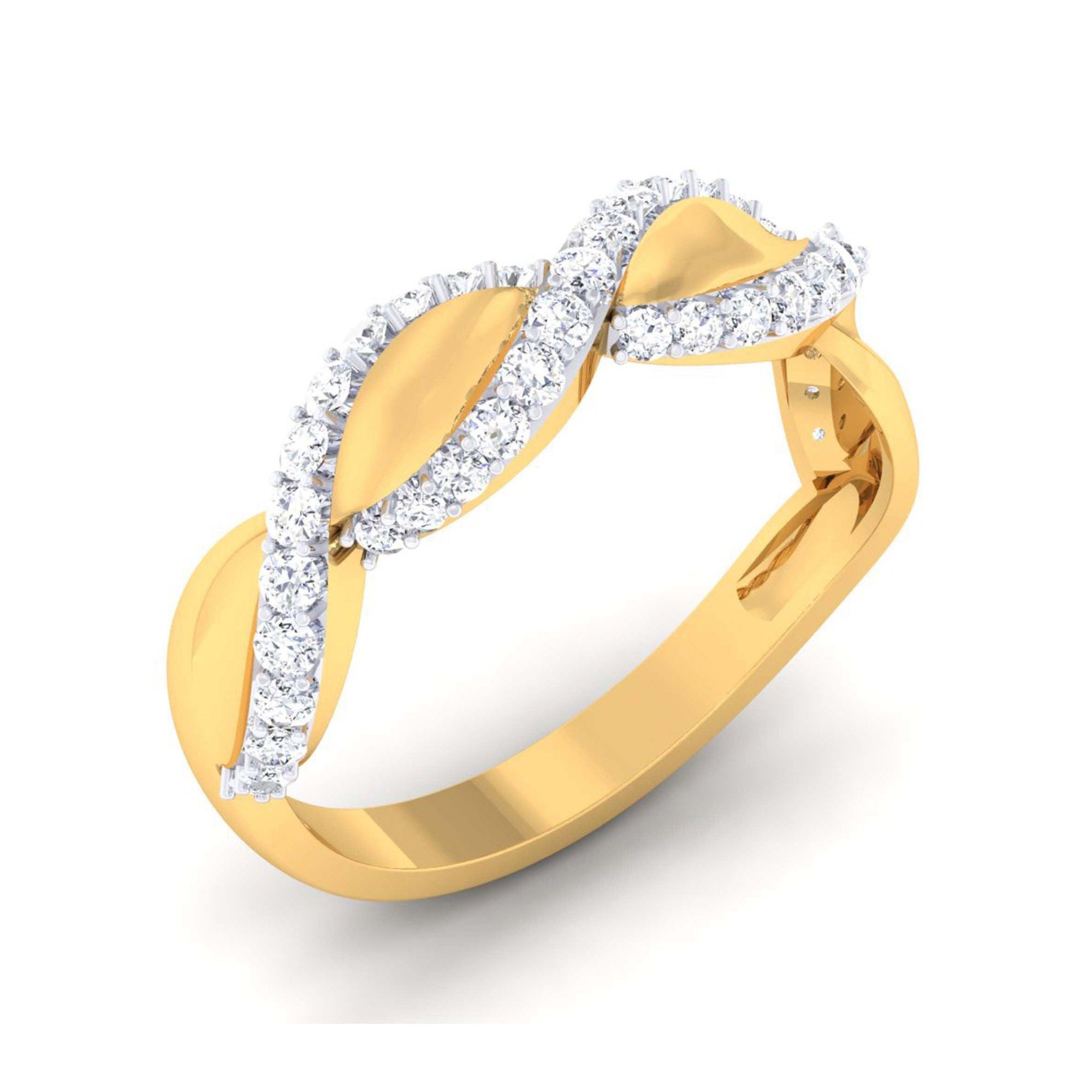 Crossover Diamond Silver Band