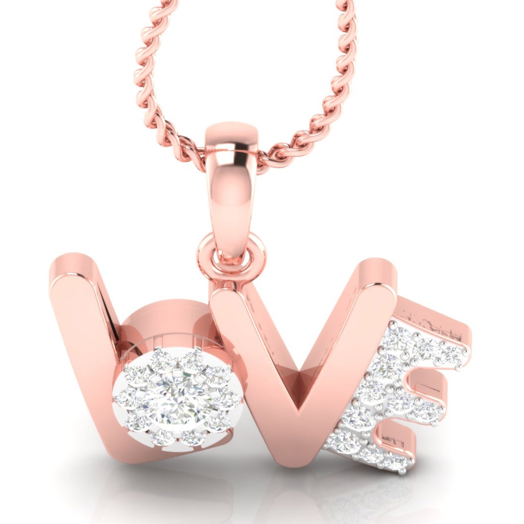 Elegant Love Script Pendant