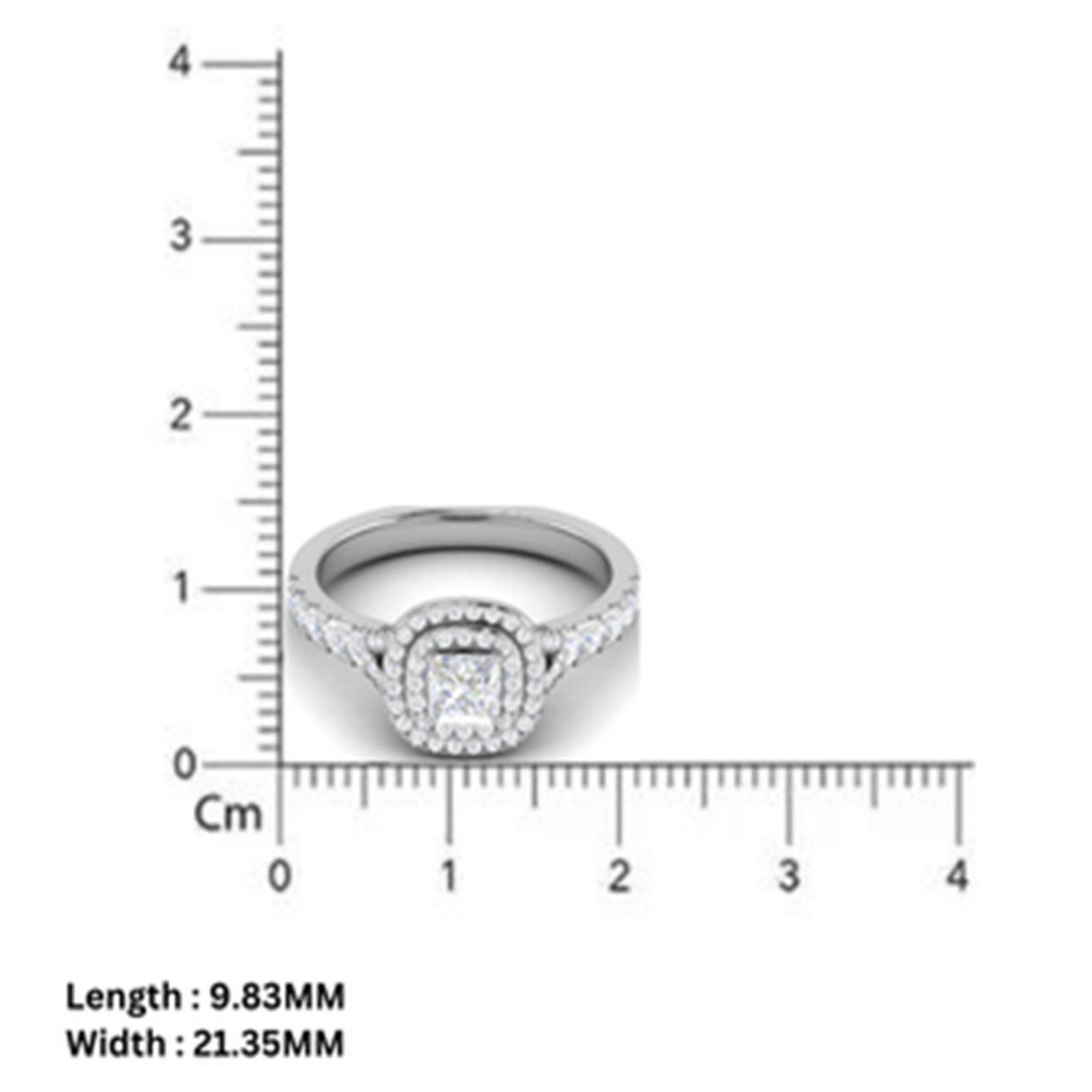 Princess Cut Double Halo Ring