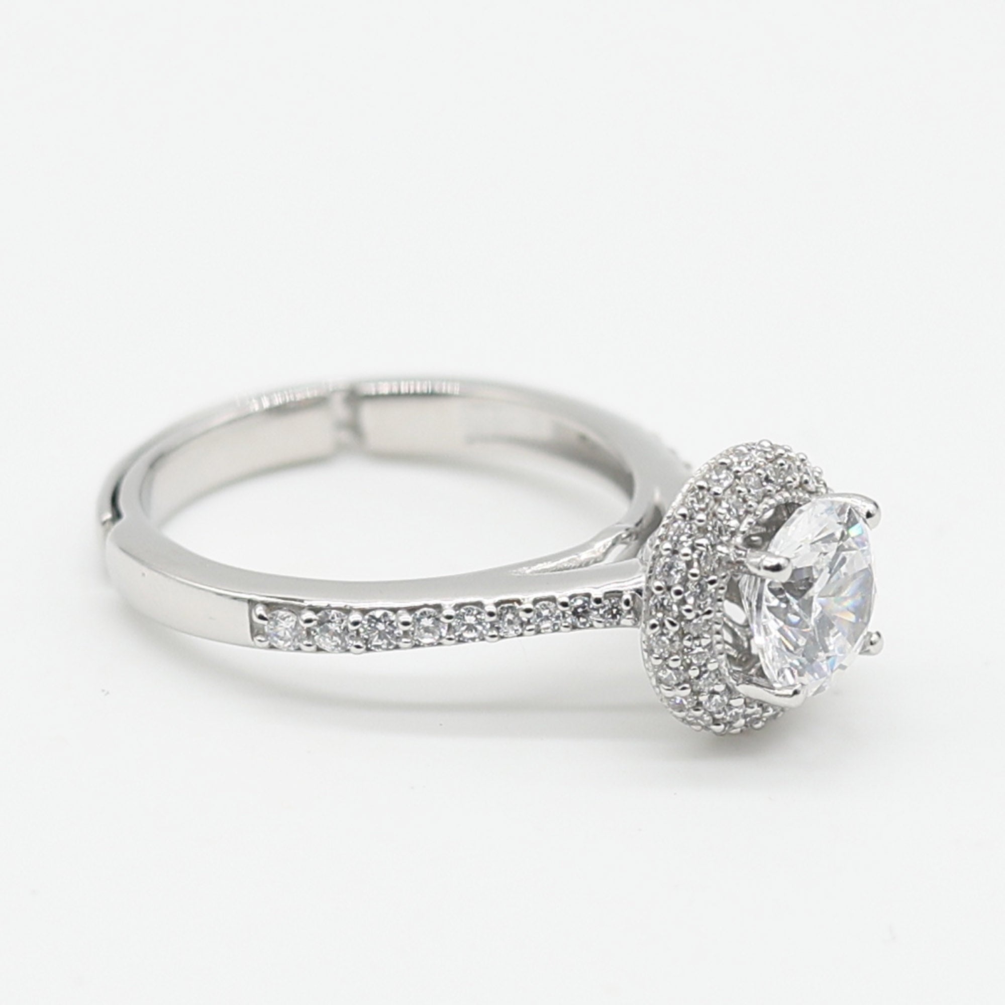 American Diamond Double Halo Ring