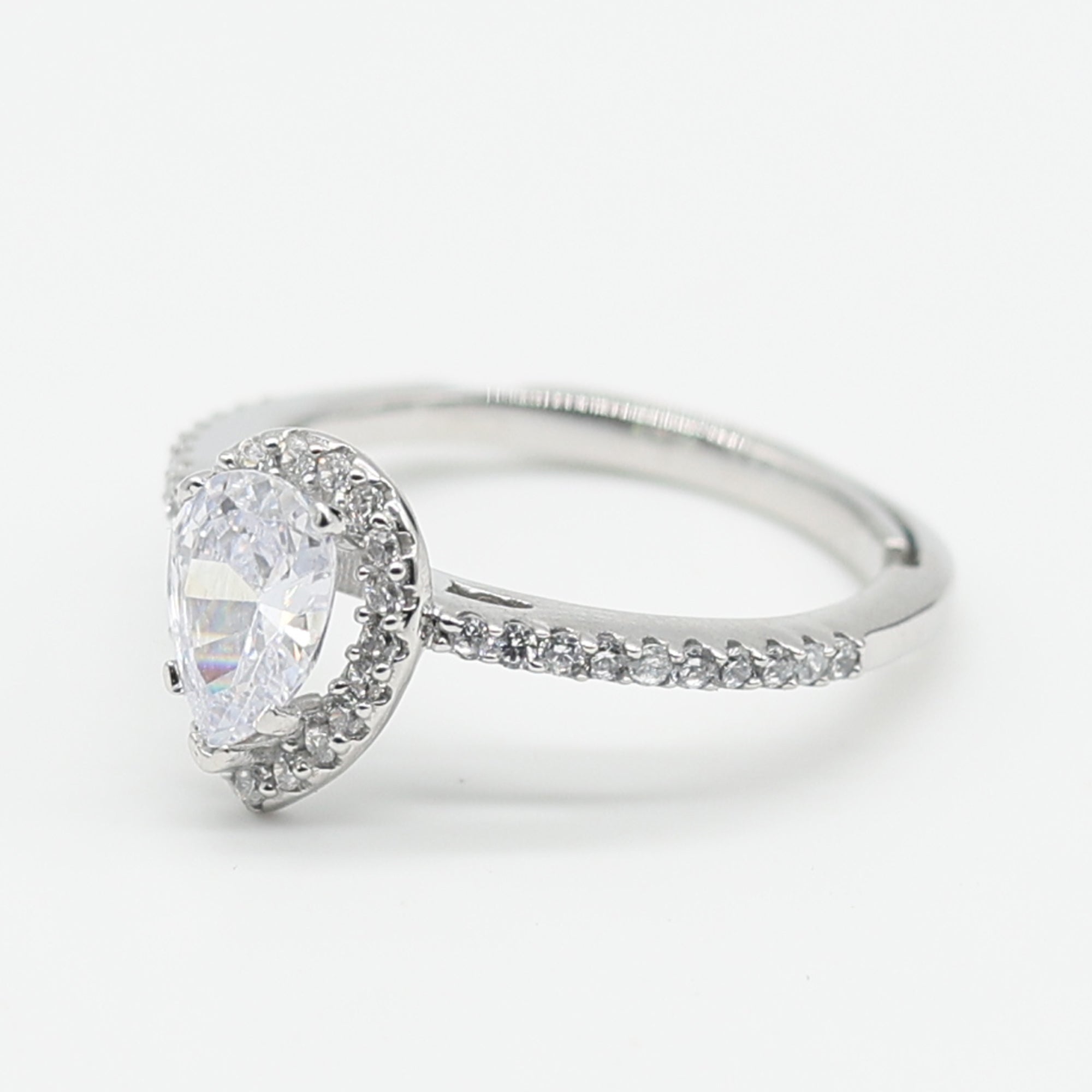 Timeless Pear Shaped Halo Ring