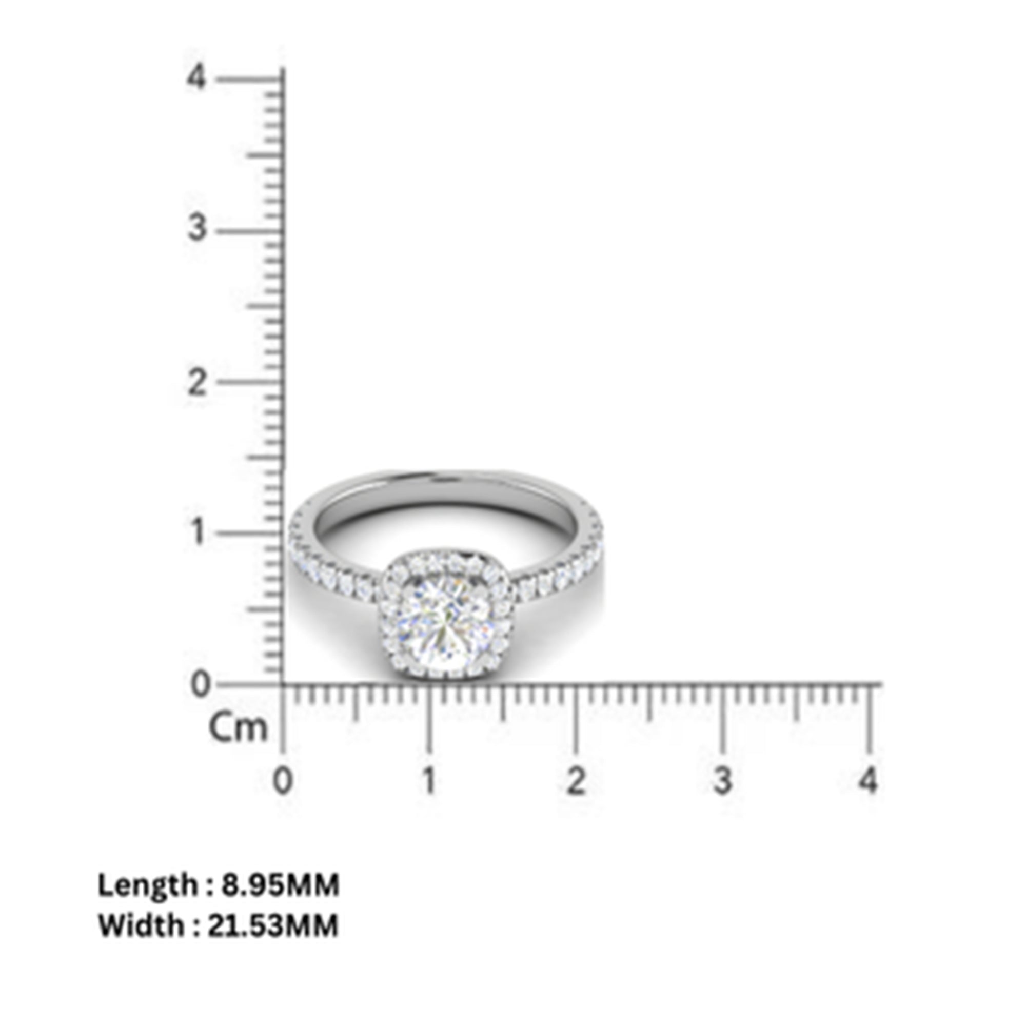 Classic Halo Solitaire Ring