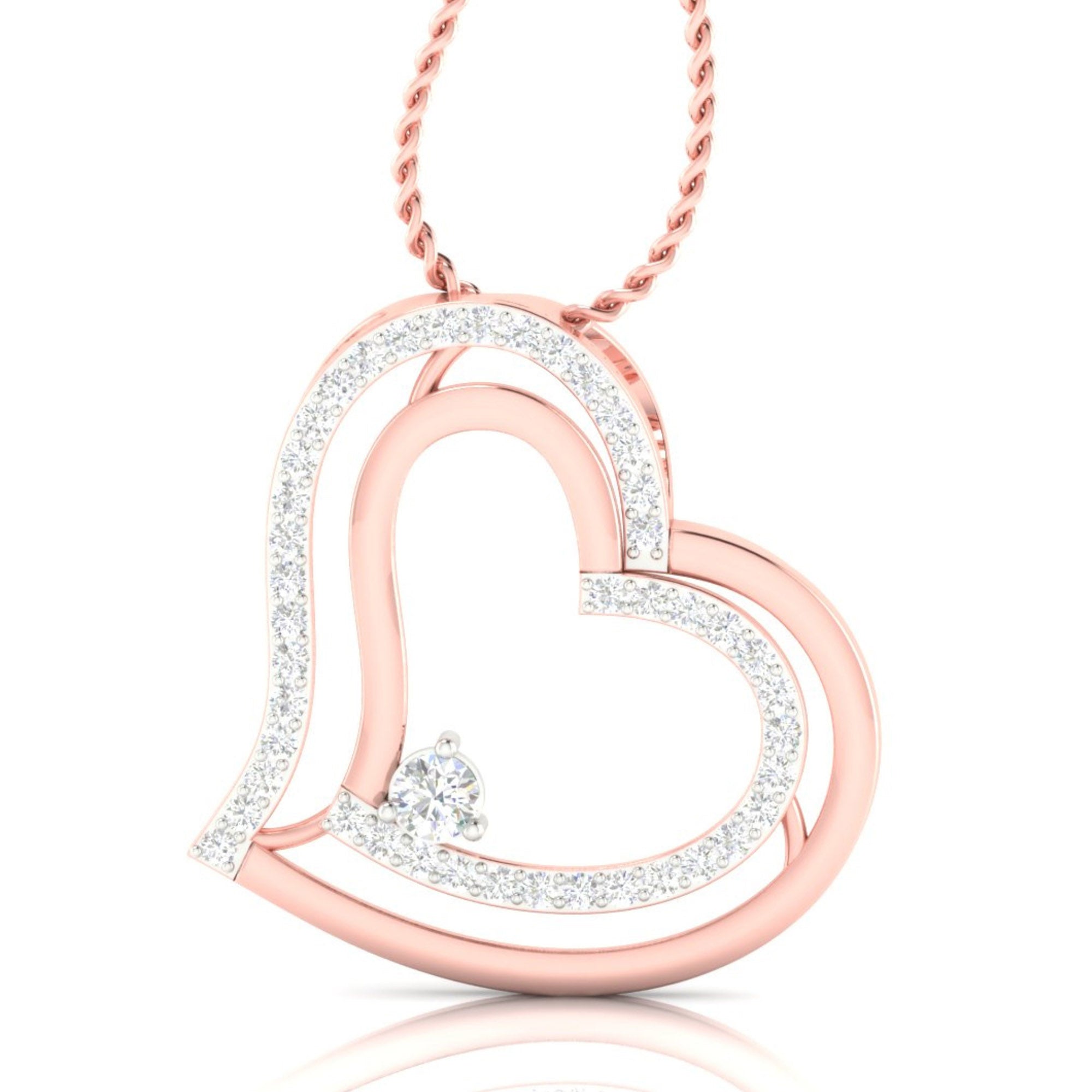 Royal Love Twin Hearts Pendant
