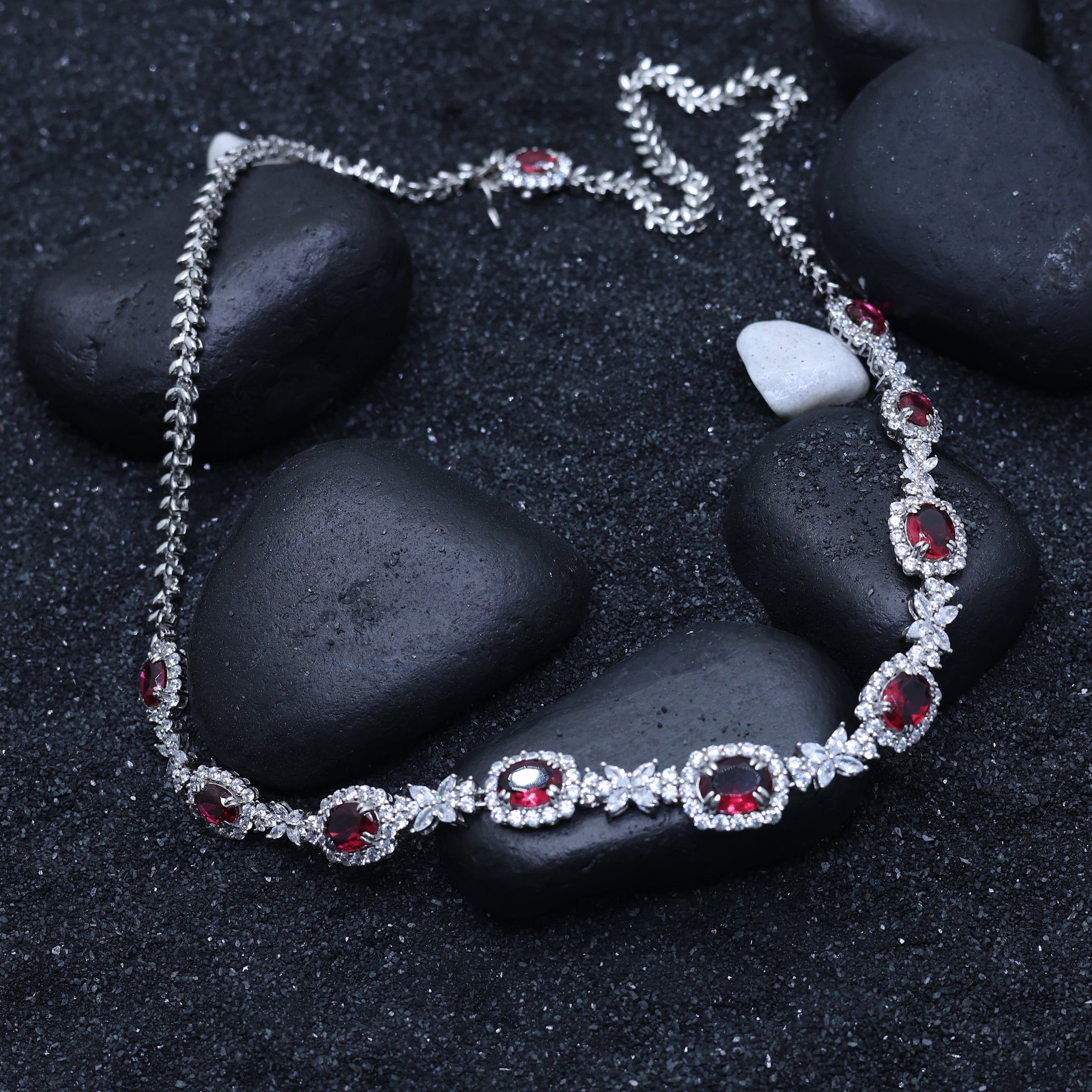 Statement Ruby Necklace for Party Wear