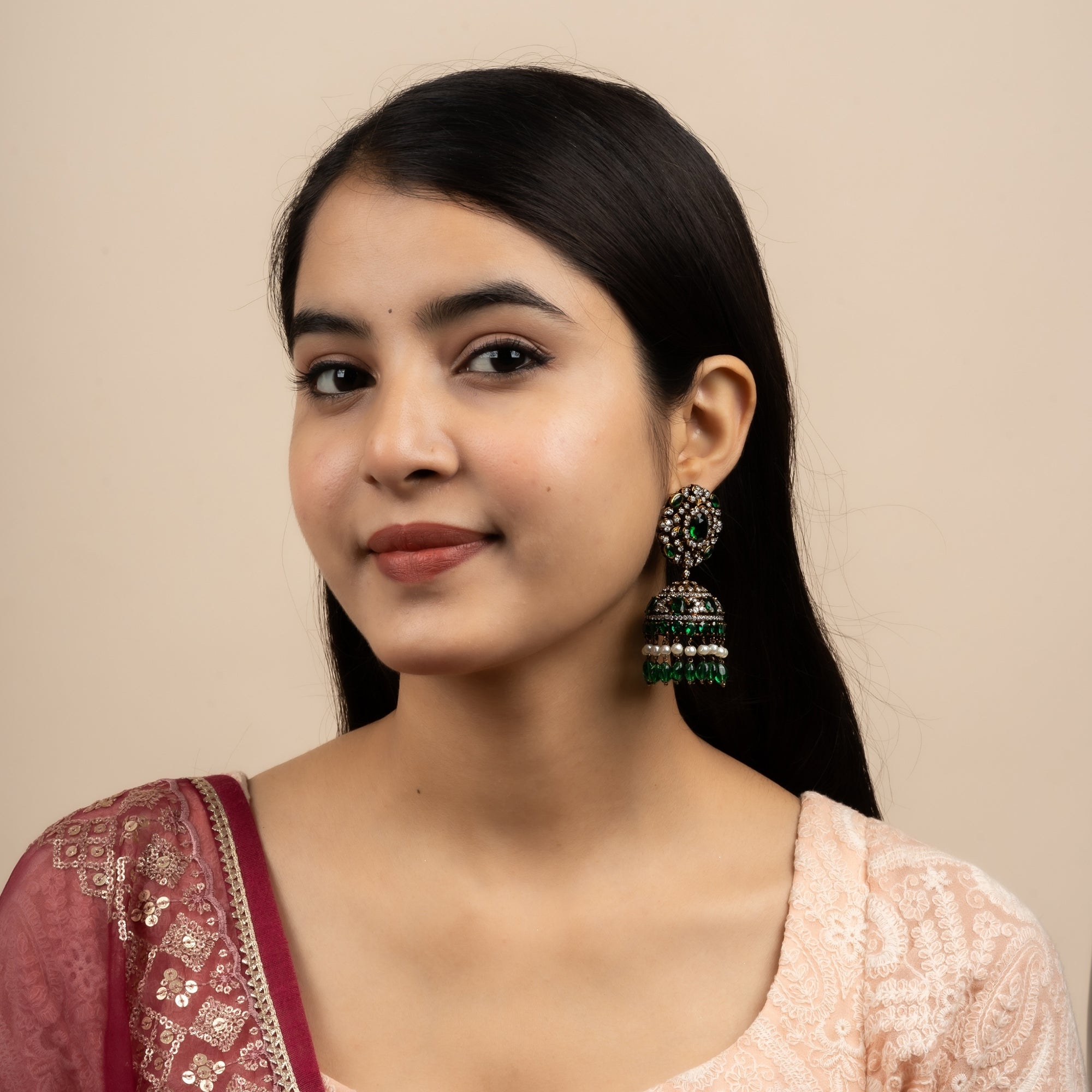 Royal Antique Gold Jhumka Earrings