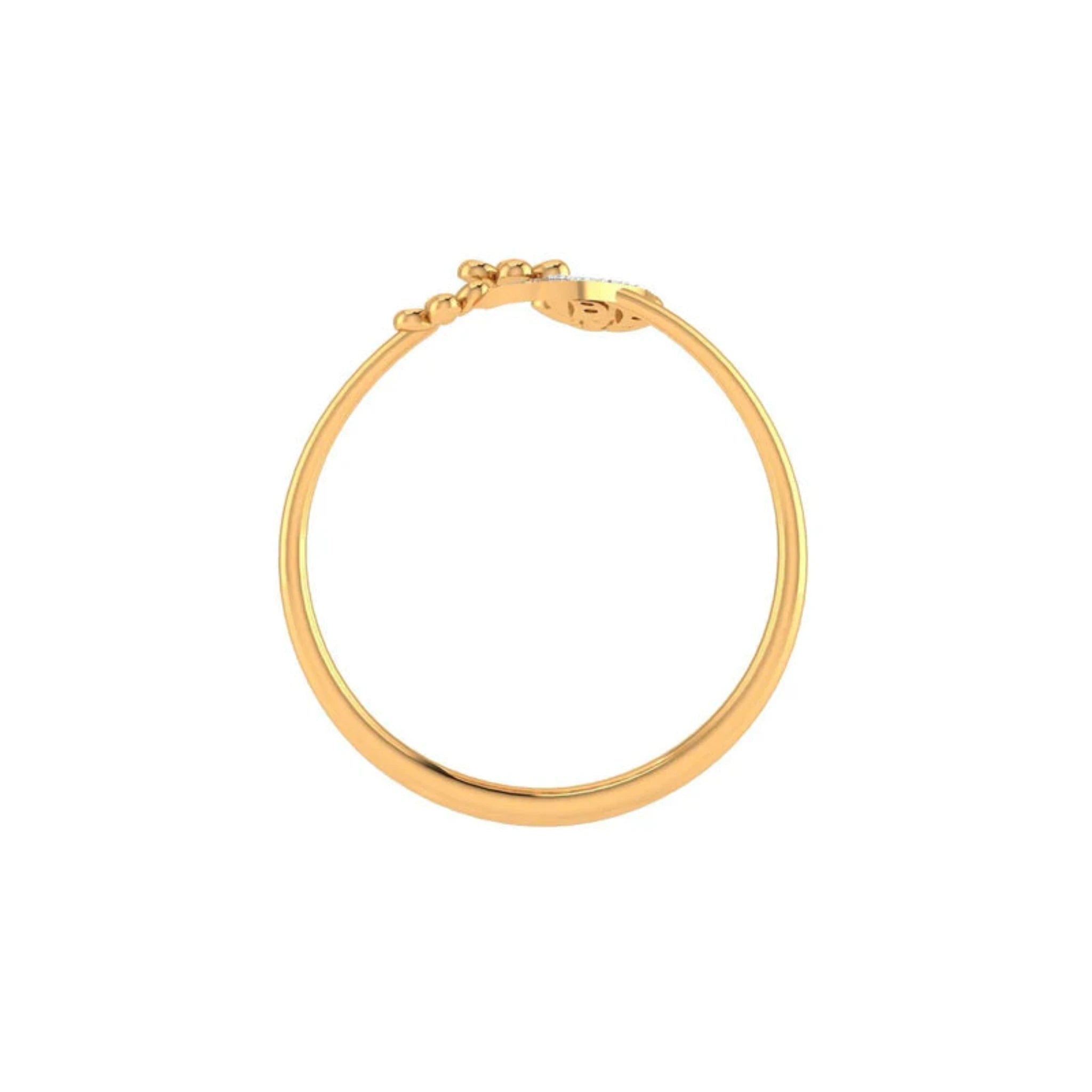 Yellow Gold Adjustable Silver Triple Blossom Trendy Petite Accent Ring For Woman