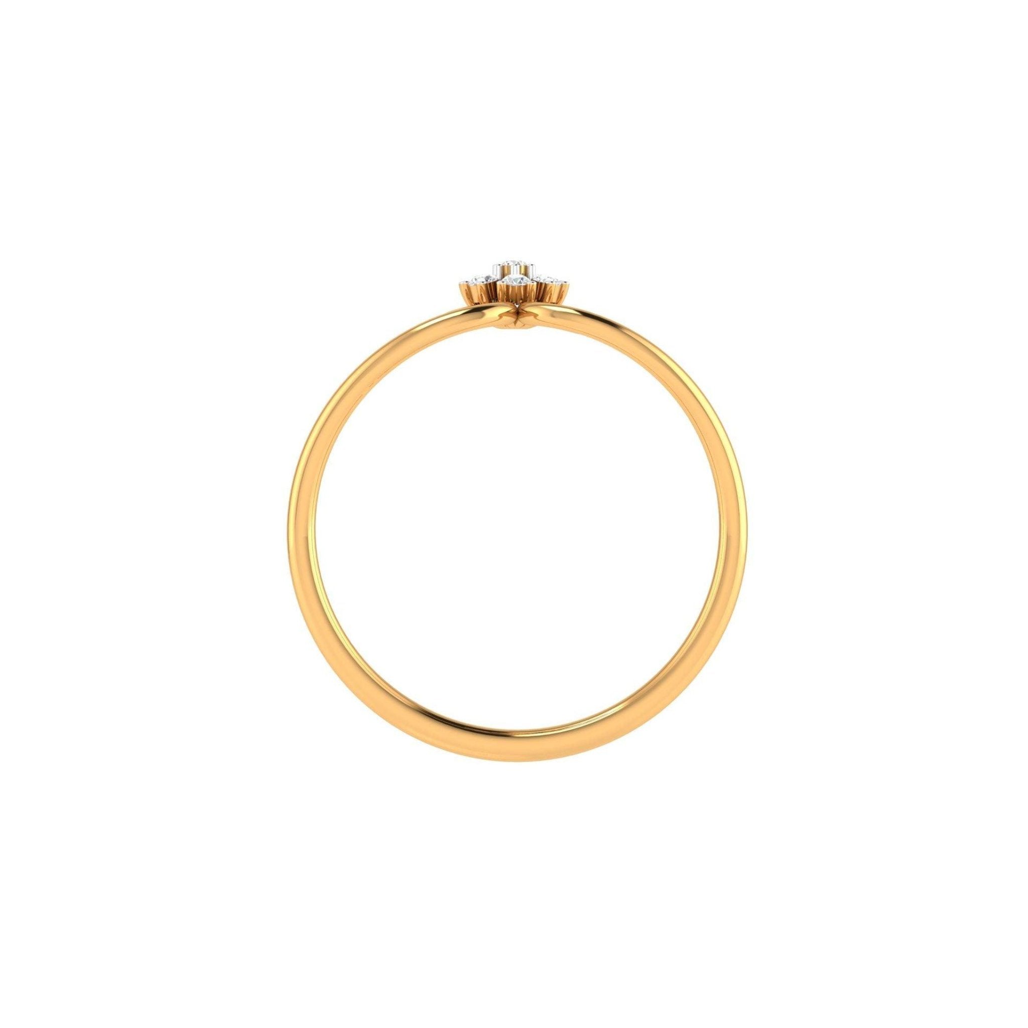 Yellow Gold Plated Adjustable Flower Silver Stunning Ring For Women