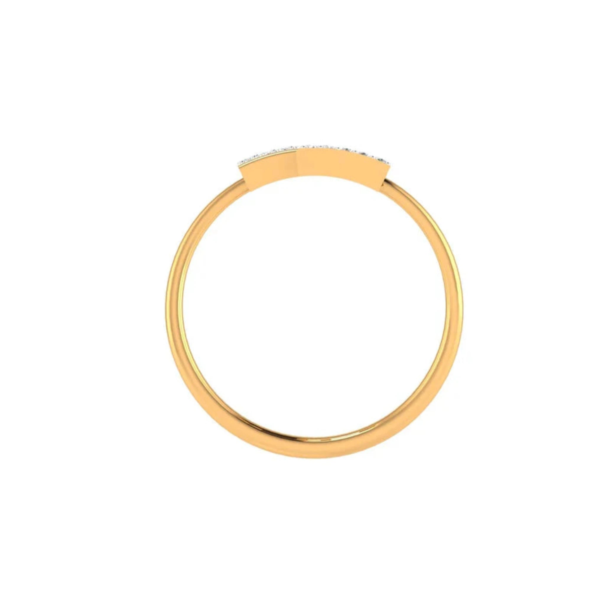 Yellow Gold Adjustable Silver Interlocking Square Motifs Accent Diamond Ring For Woman