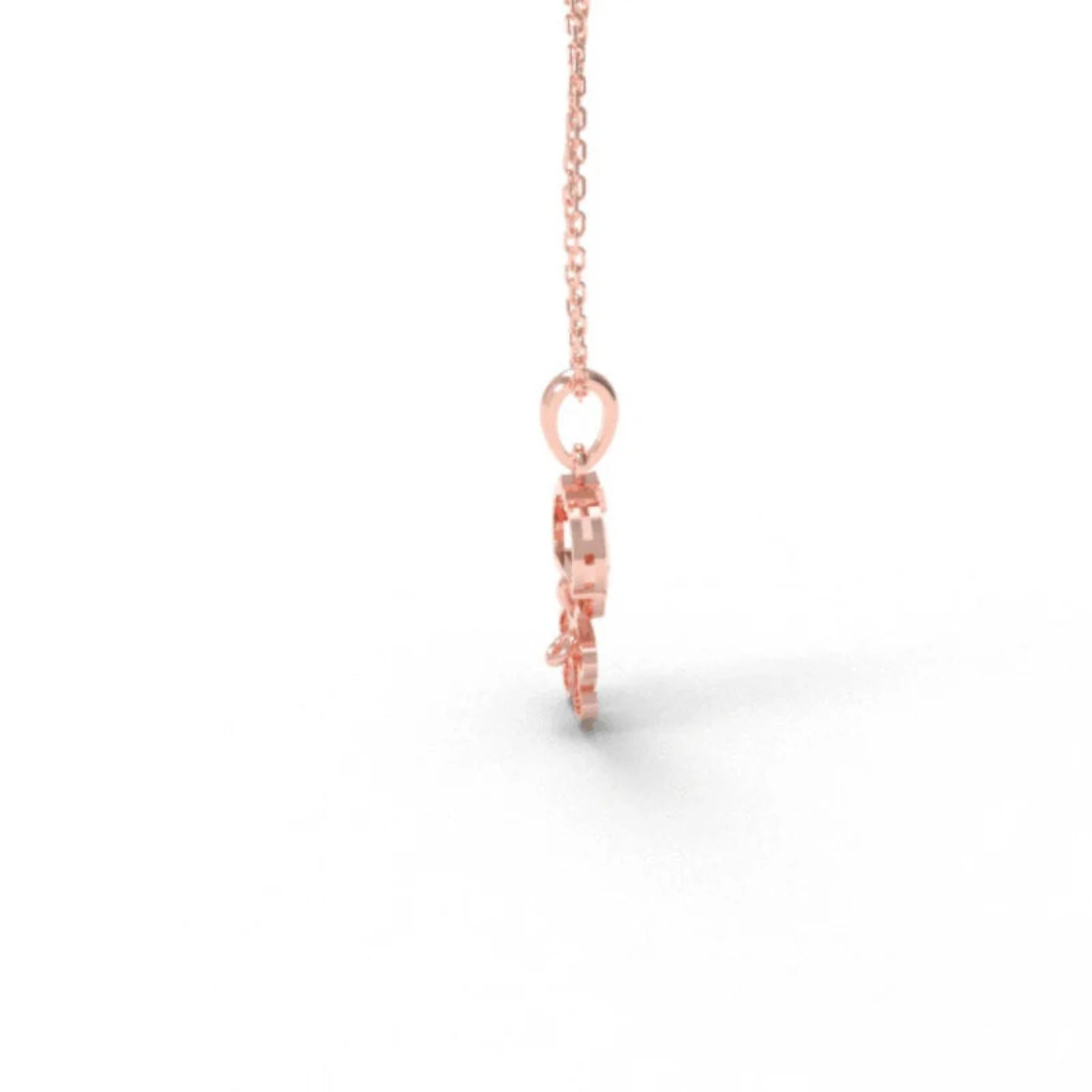 Silver Adorable Childlike Character Rose Gold Pendant For Kids