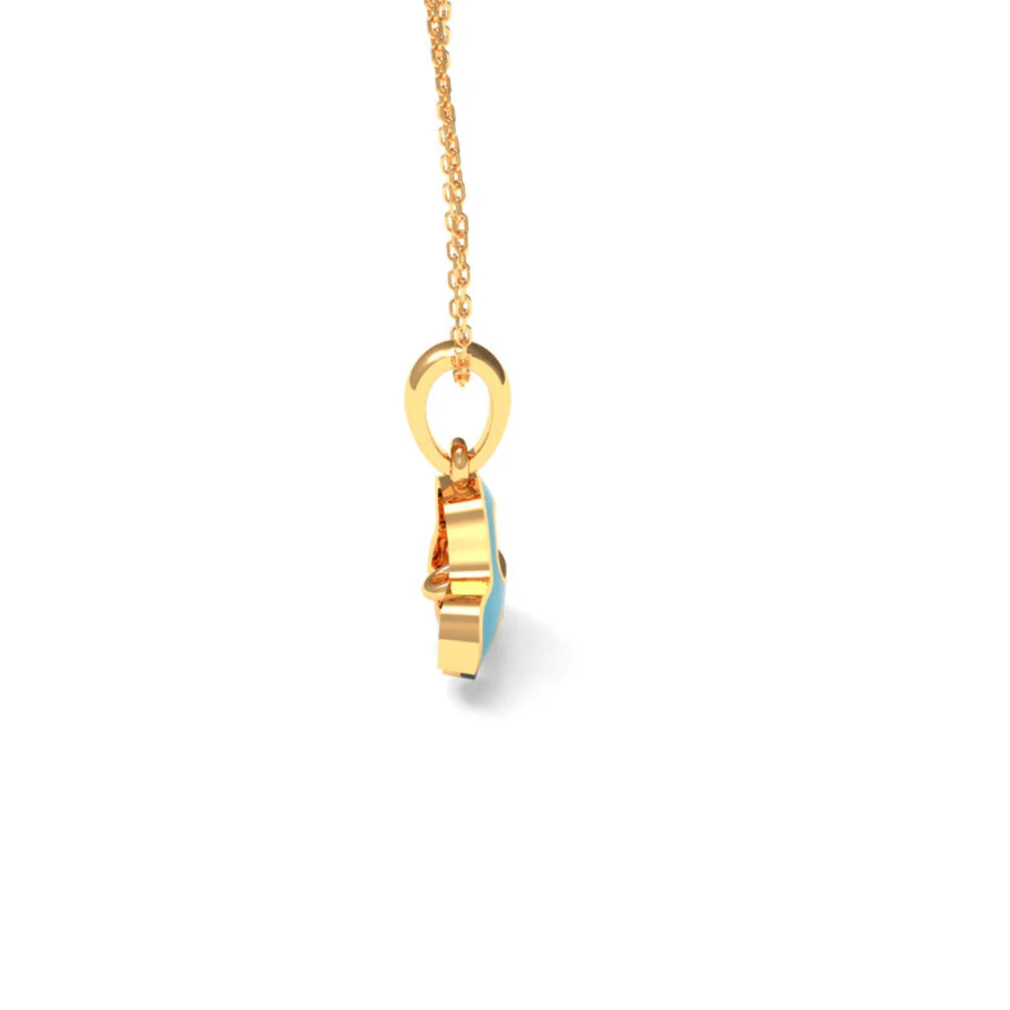 Mini Enamel Silver Yellow Gold Car-Shaped Pendant For Kids