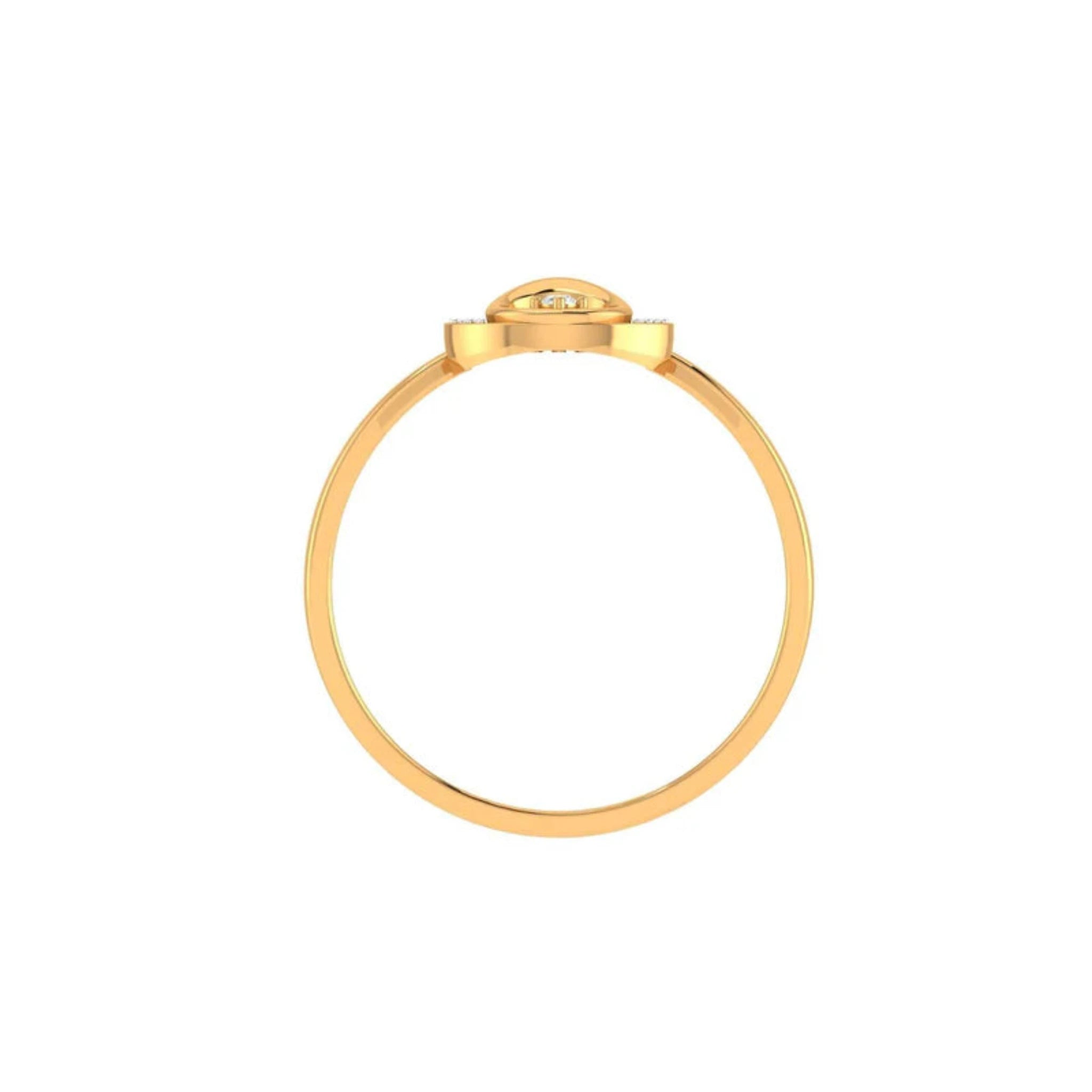Silver Yellow Gold Adjustable Fusion Geometric Circles Ring For Woman