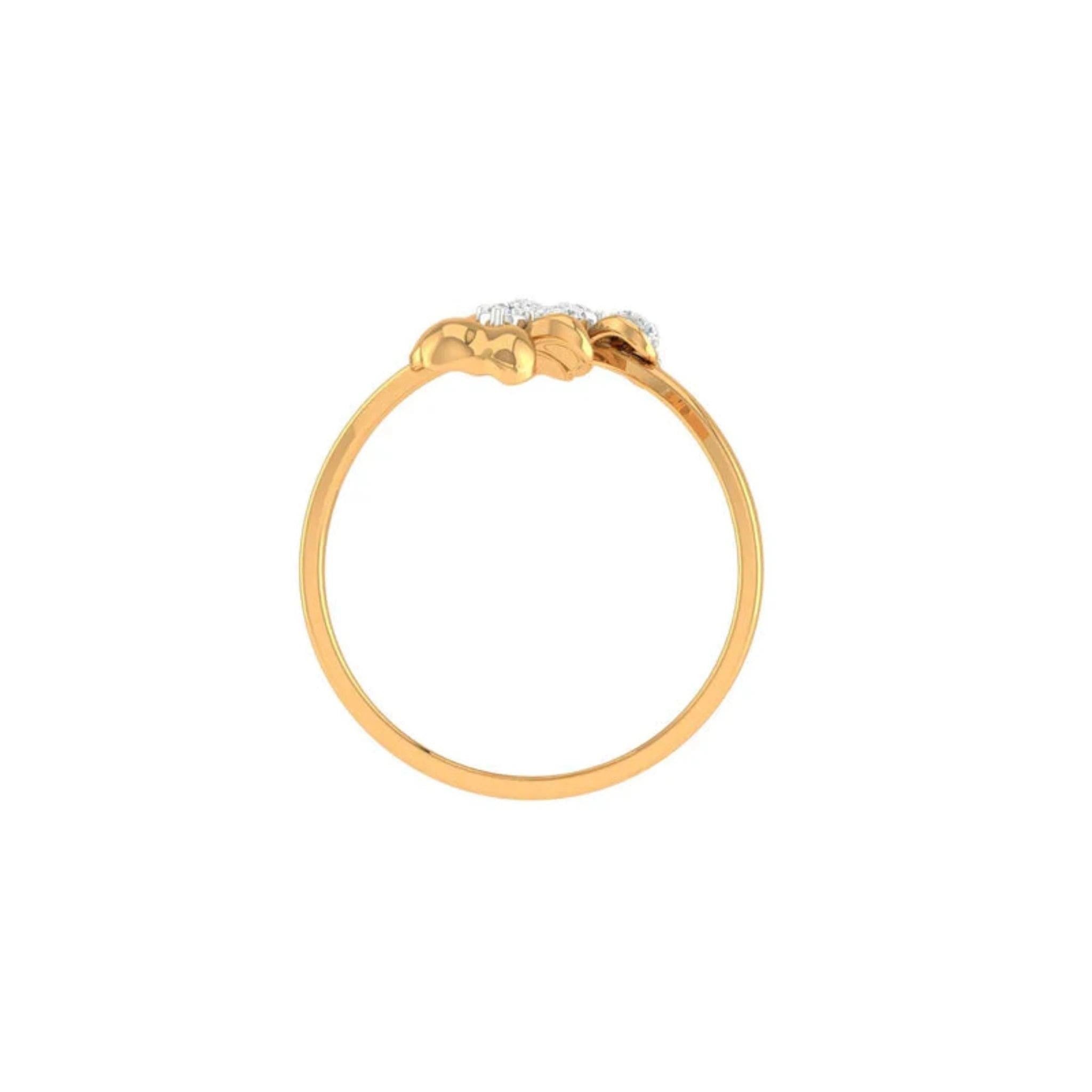 Silver Yellow Gold Adjustable Dual Twist Floral Elegant Ring for Women