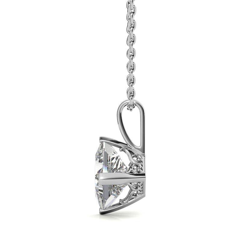925 Sterling Silver Enchanting Solitaire Pendant AUS-651 - Auory