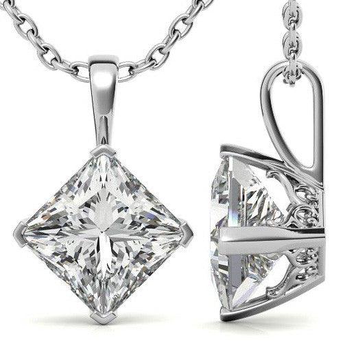 925 Sterling Silver Enchanting Solitaire Pendant AUS-651 - Auory