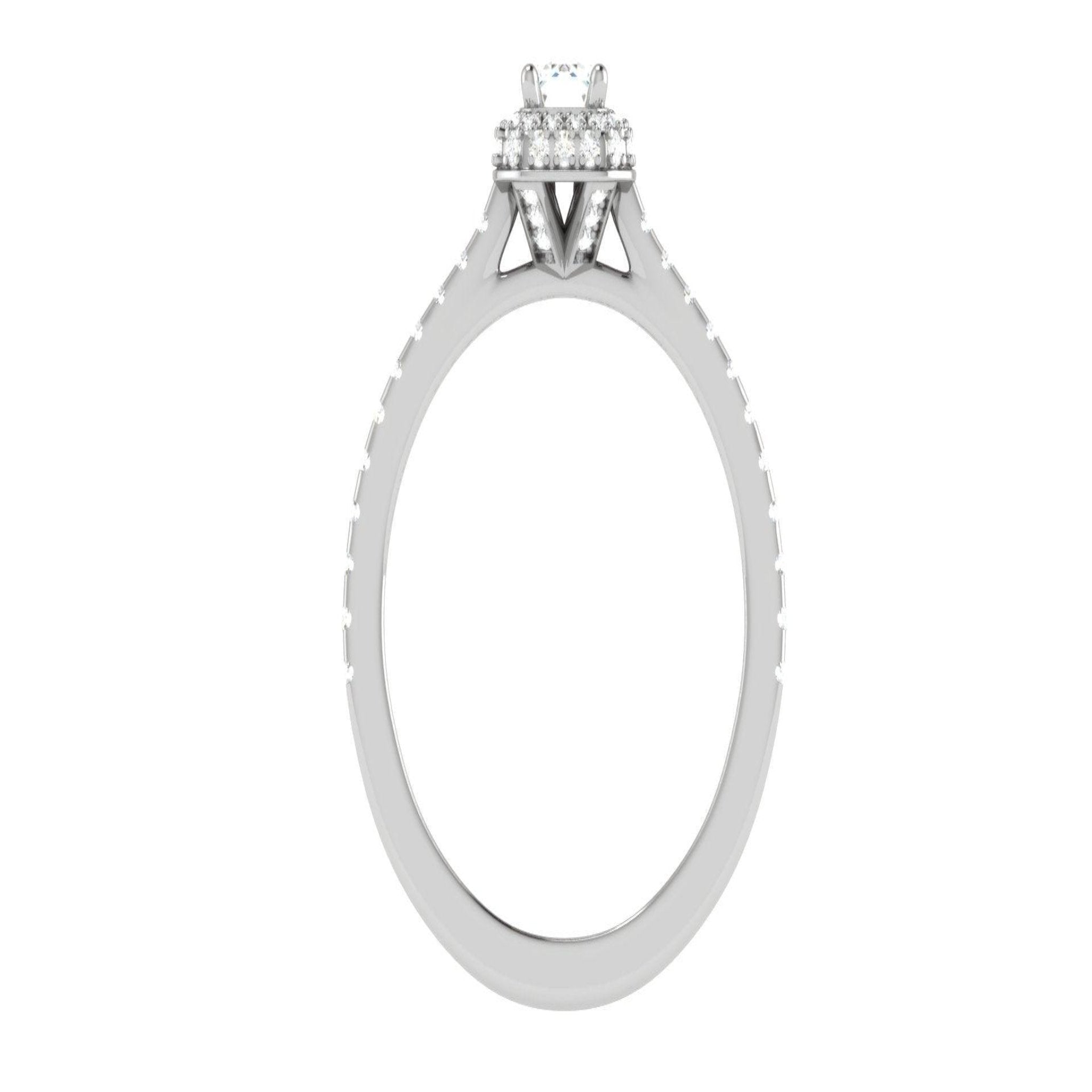 Emerald Cut White Gold Adjustable Silver Stunning Ring For Women