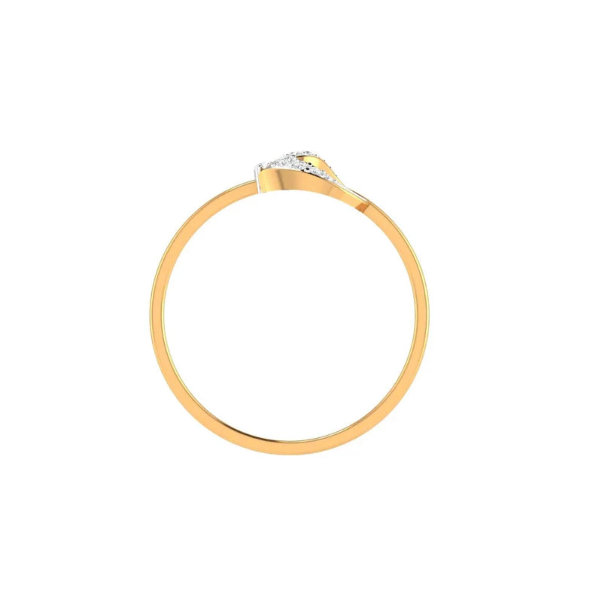 Silver Yellow Gold Adjustable Infinity Leaf Elegant Twist Stackable Ring For Woman