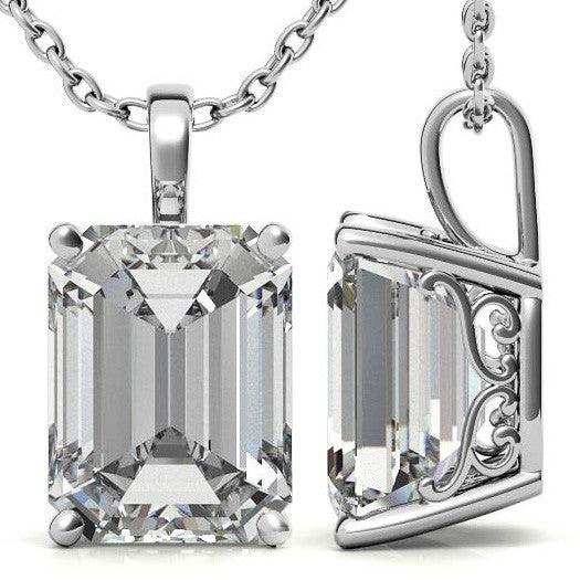 925 Sterling Silver Graceful Solitaire Pendant AUS-652 - Auory