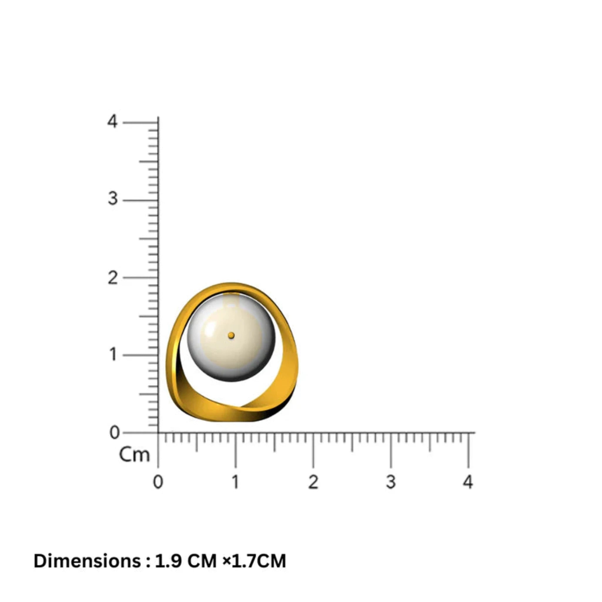 Silver White Pearl Classic Stud Minimalist Freeform Hollow Frame Yellow Gold Earring For Woman