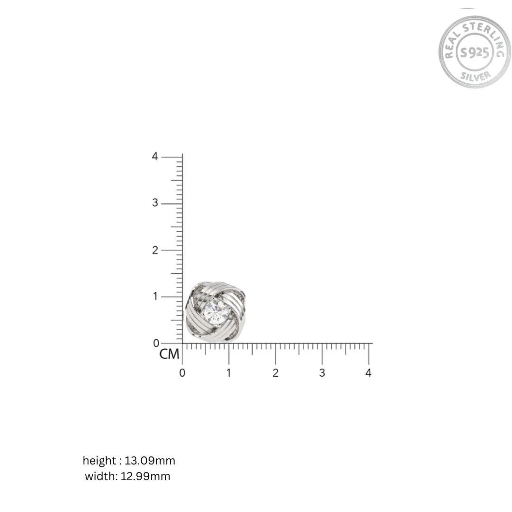 Timeless Stud Silver White Gold Plated Earrings For Women