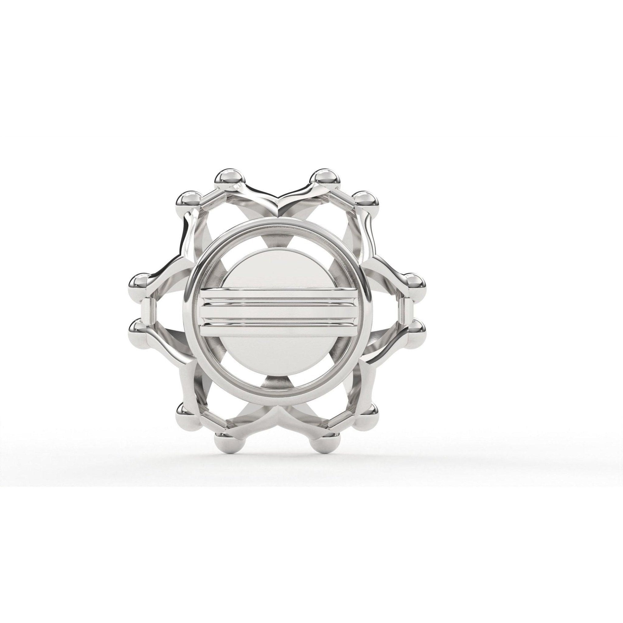 Geometric Floral Silver White Gold Plated Earring For Women