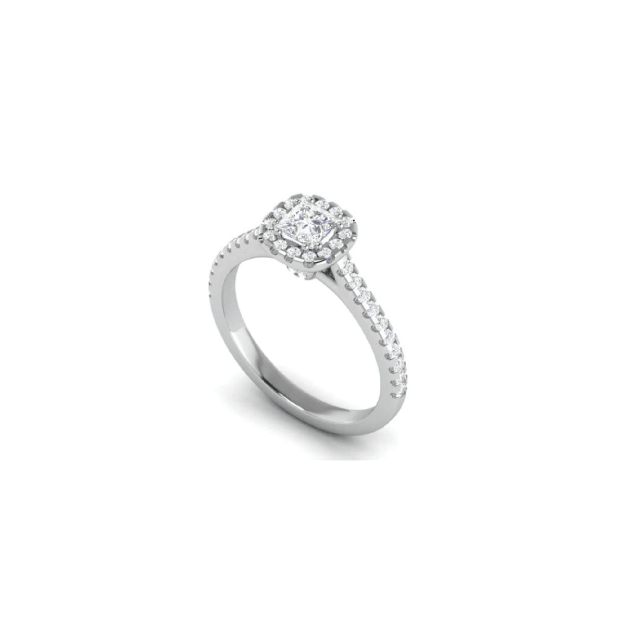 Solitaire White Gold Adjustable Silver Elegant Ring For Women