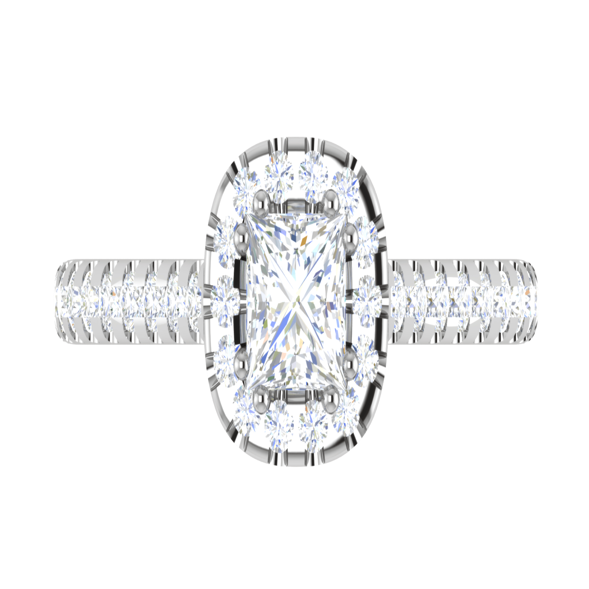 Solitaire White Gold Adjustable Silver Elegant Ring For Women