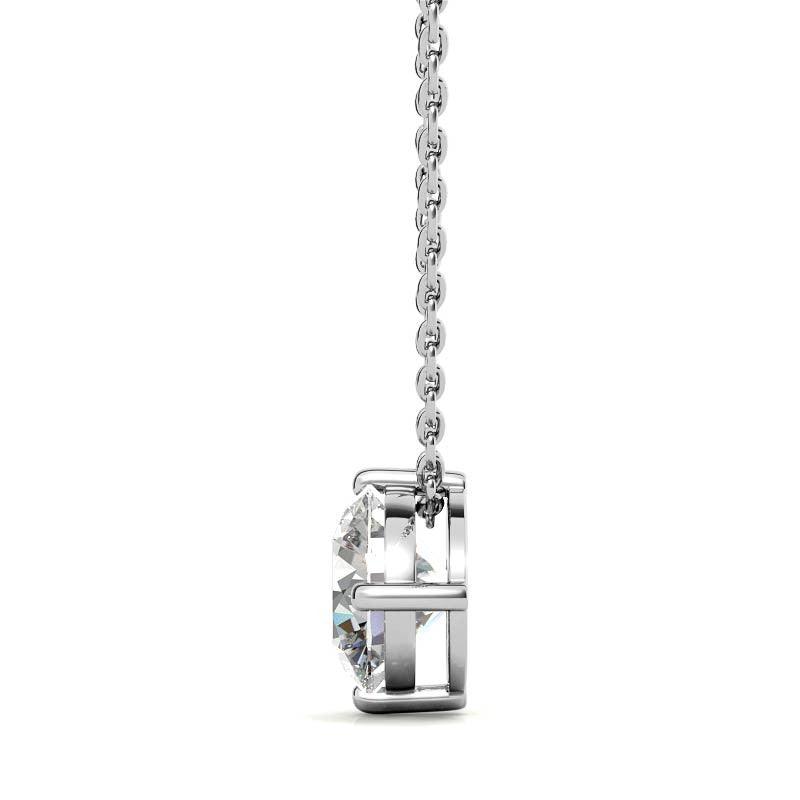 925 Sterling Silver Whispers Solitaire Pendant AUS-661 - Auory