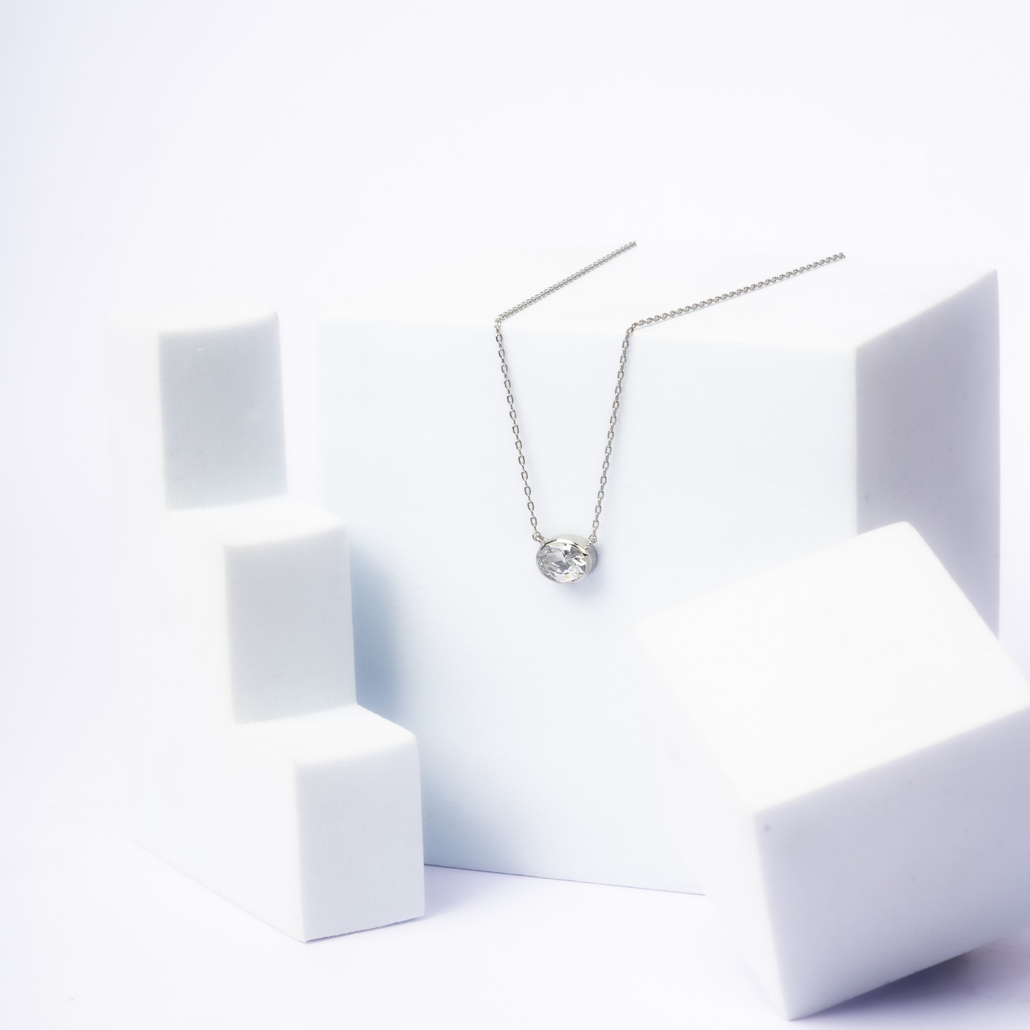 Sterling Silver Oval Cut Pendant